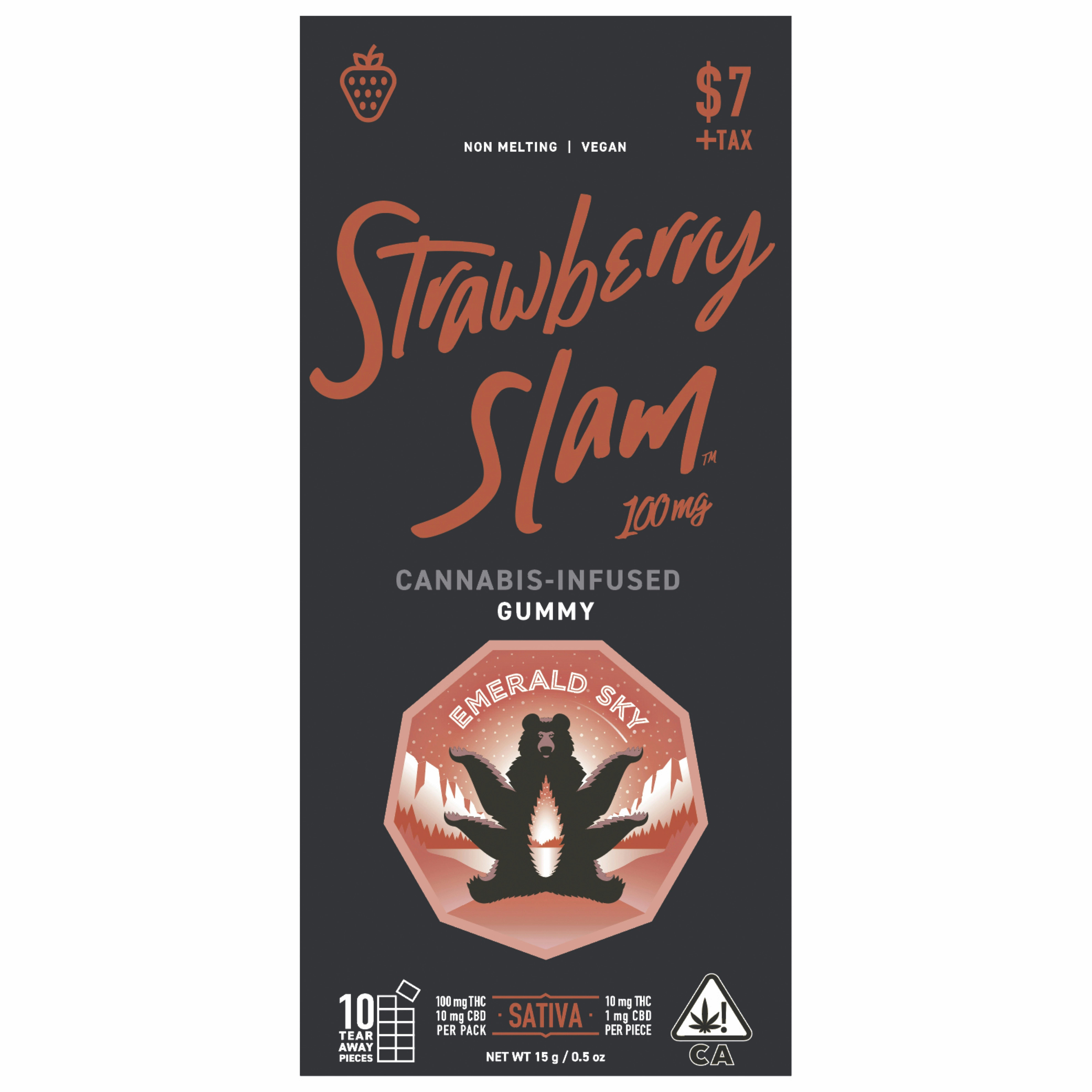 Strawberry Slam Sativa 100mg Gummy - Emerald Sky -  - $7 - Edible