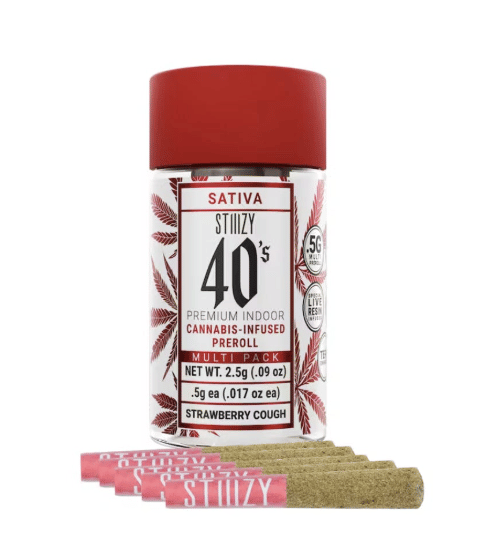 Stiiizy: SOUR DIESEL - .5G 40's Infused Preroll 5 Pack