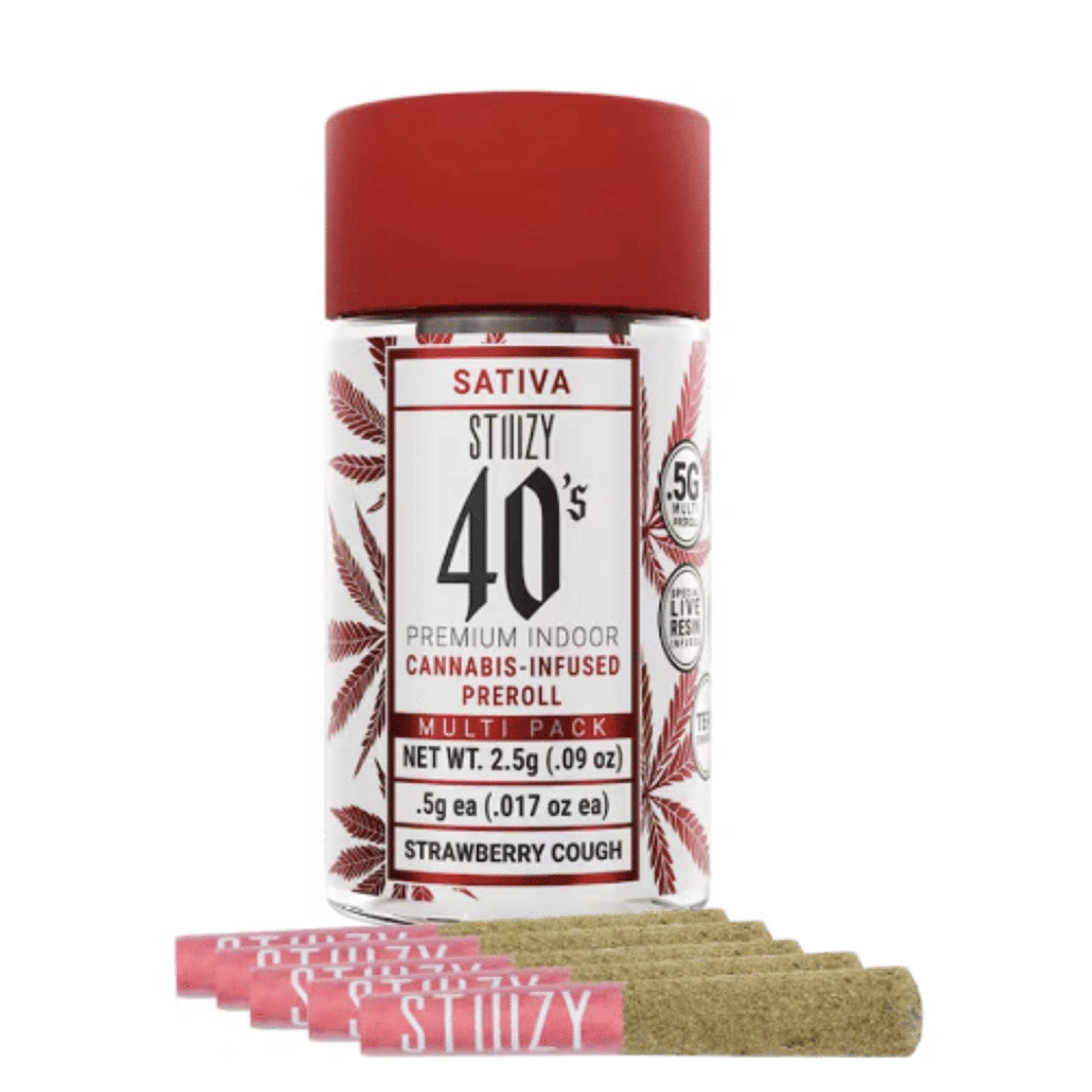 Stiiizy: ORANGE SUNSET - .5G 40's Infused Preroll 5 Pack - Stiiizy - - $39 - Pre-Rolls