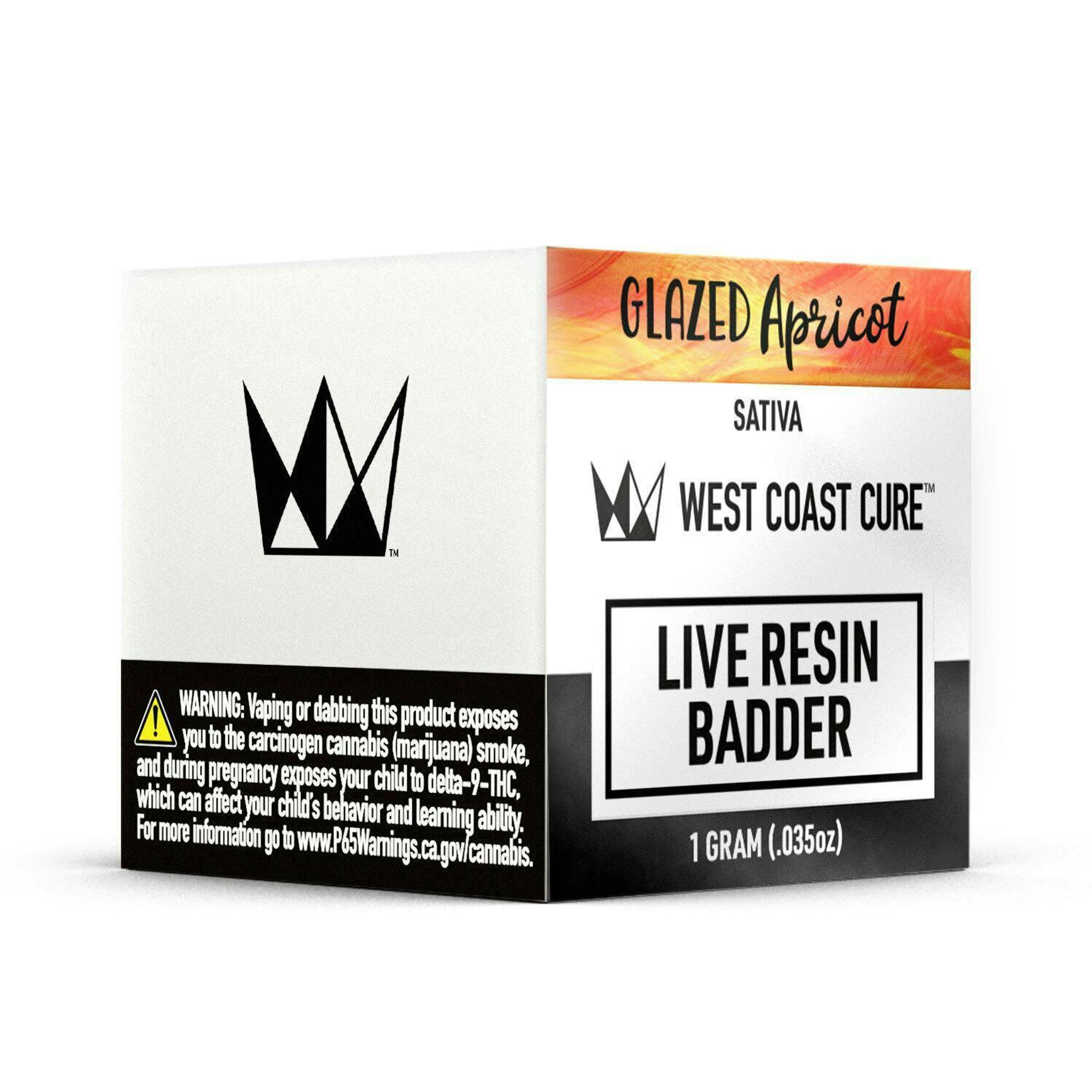 Glazed Apricot 1g Live Badder - West Coast Cure - - $21 - Concentrate