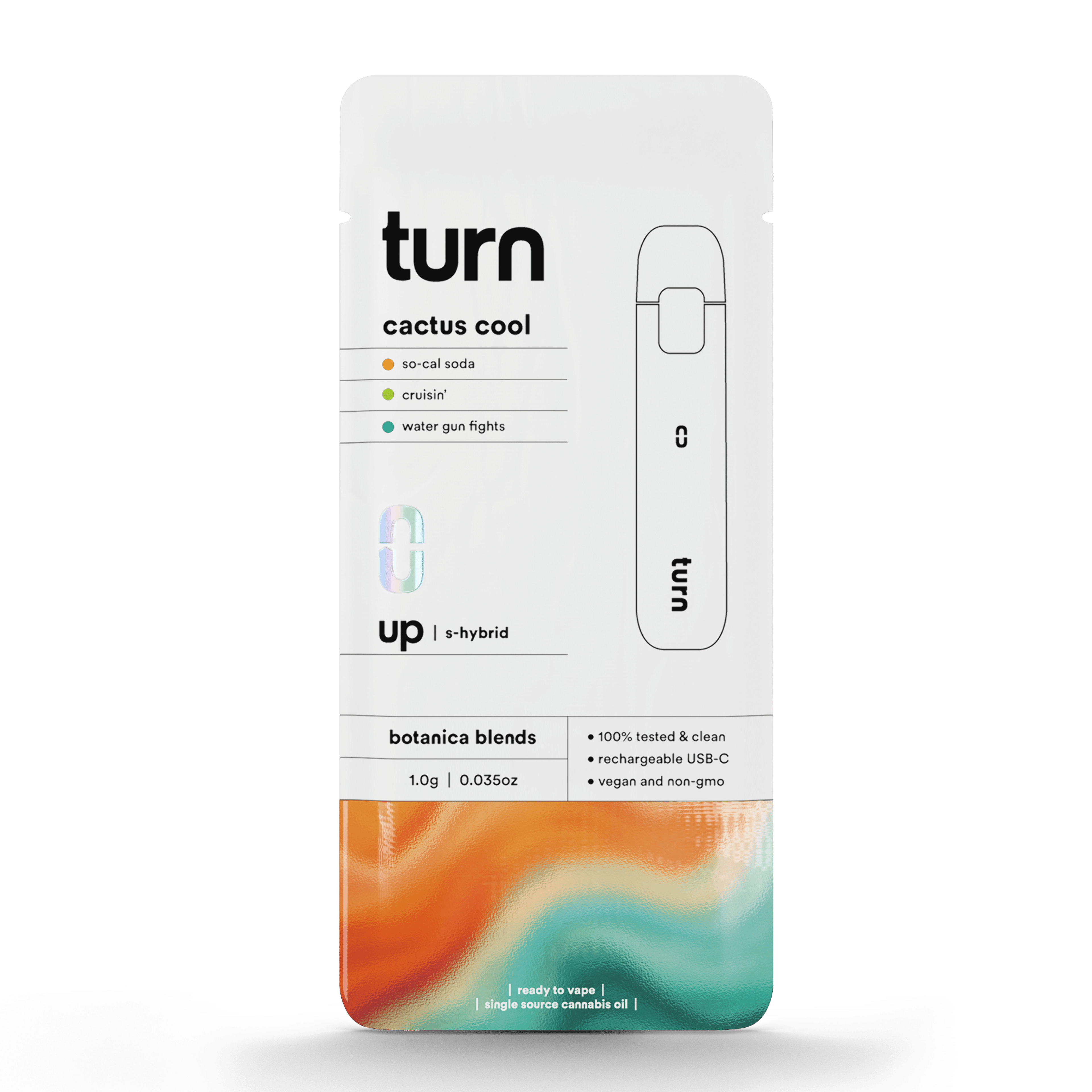 1.0g AIO | cactus cool | botanica blends | up | - Turn - - $35 - Vape Pens