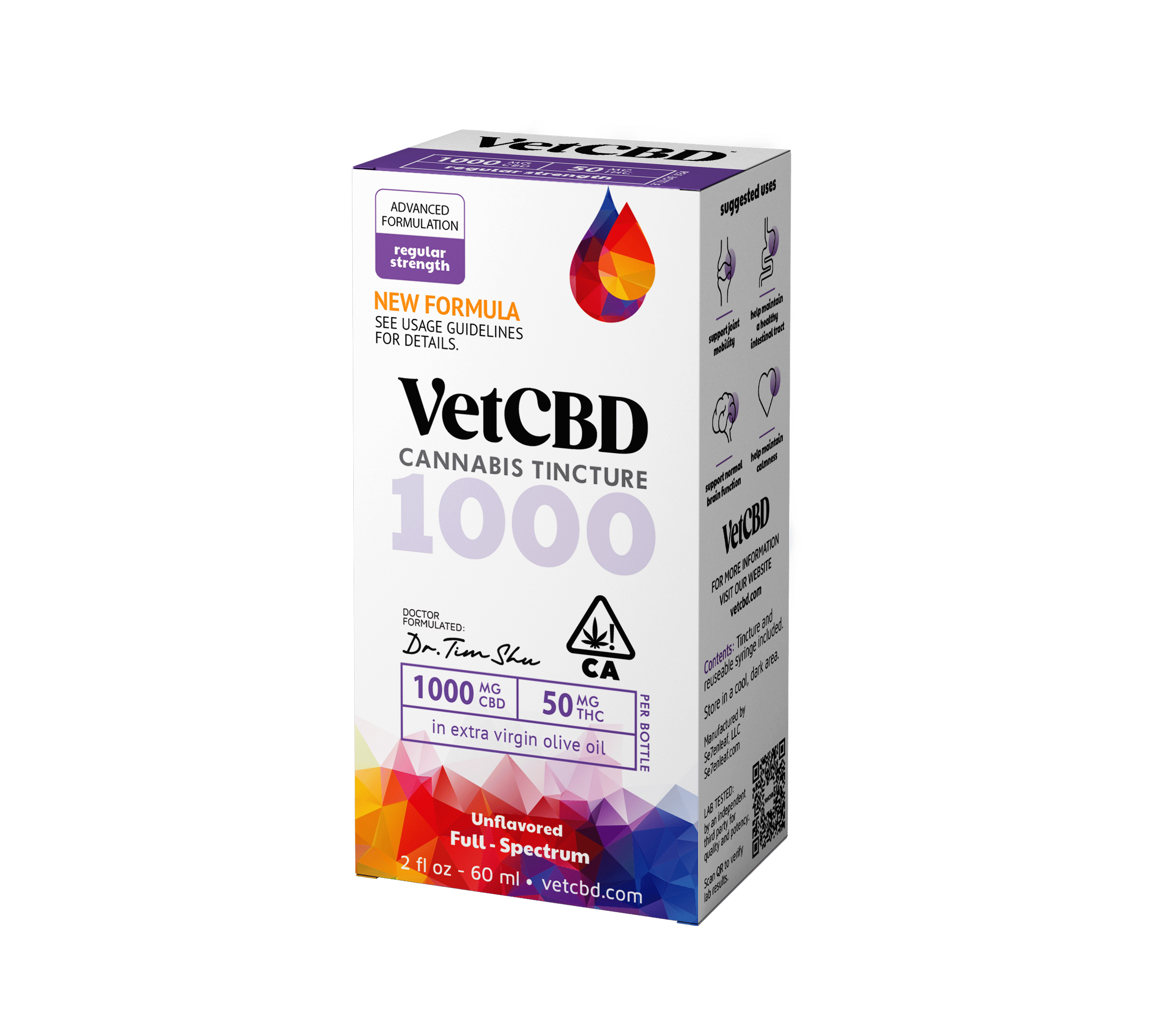 Vet CBD - 1000mg Regular Strength 20:1 CBD:THC - Vet CBD - Vet CBD - 1000mg Regular Strength 20:1 CBD:THC - $135 - Tincture