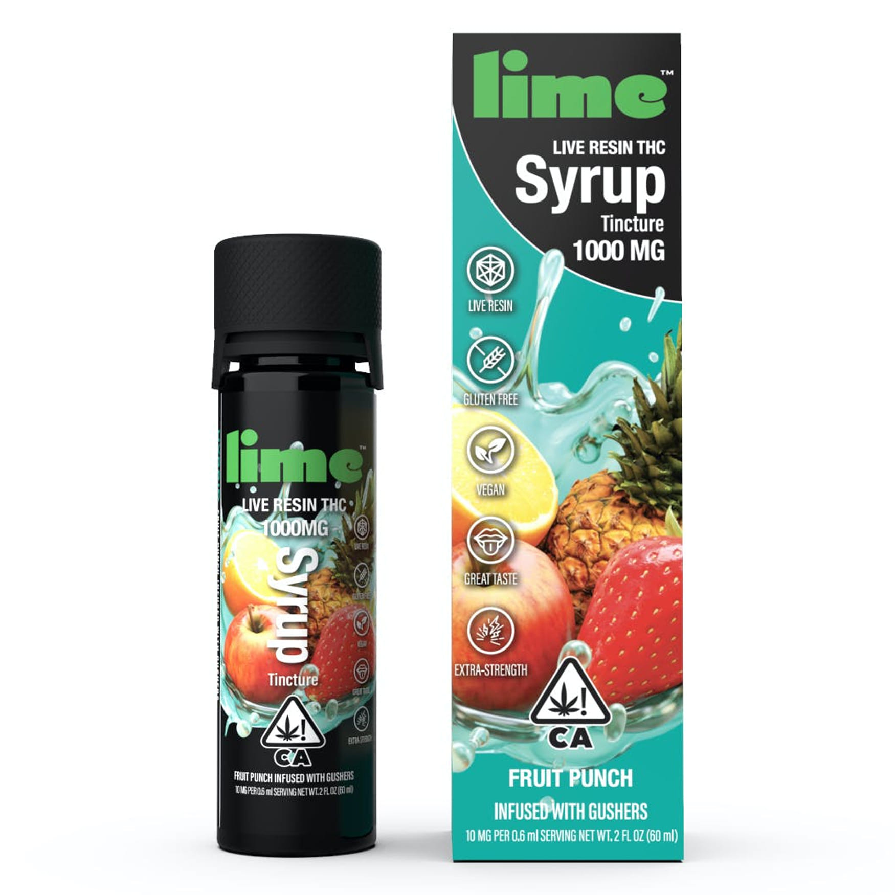 Fruit Punch Live Resin Syrup - Lime - Fruit Punch (H) - $17.60 - Tinctures & Capsules
