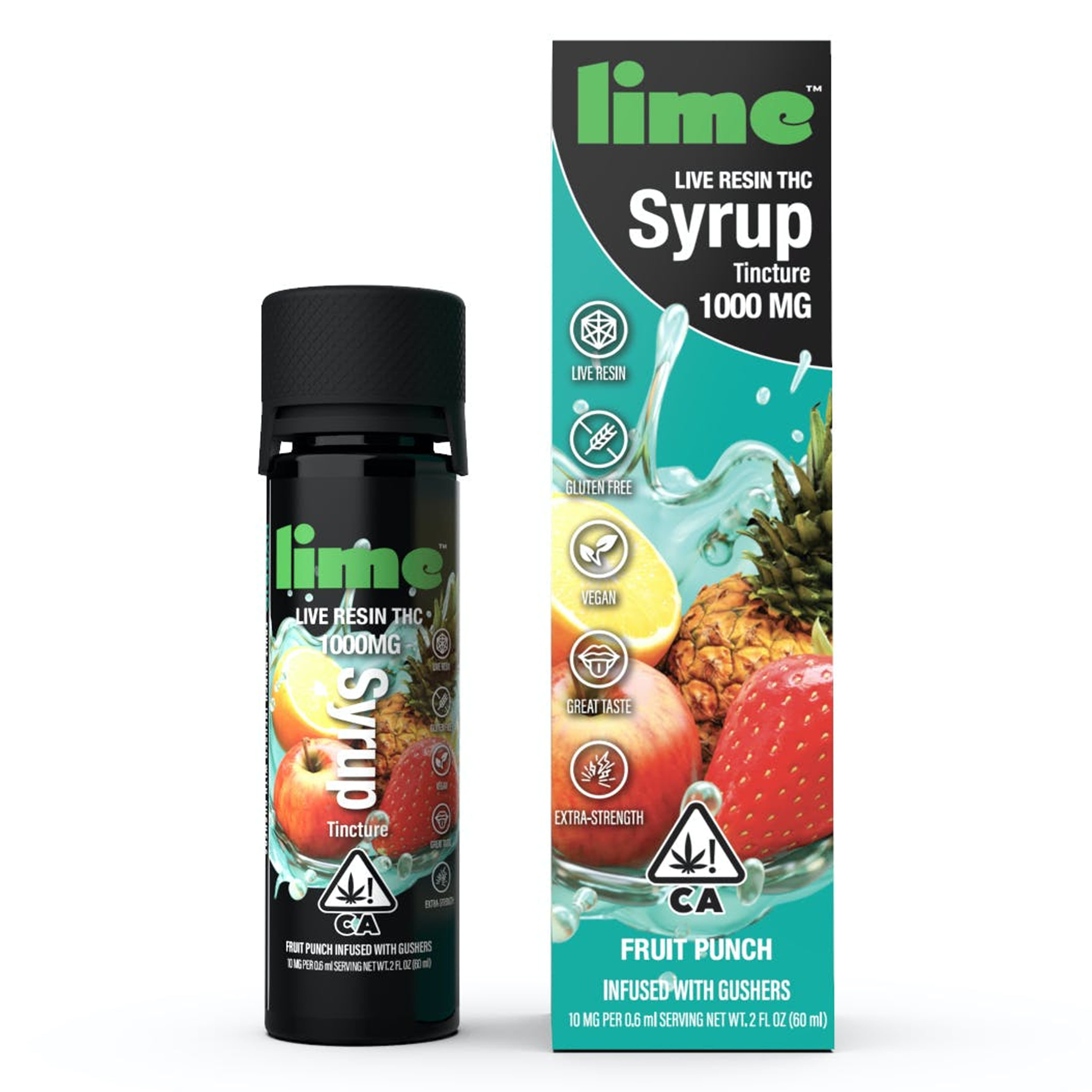Fruit Punch Live Resin Syrup - Lime - Fruit Punch (H) - $17.60 - Tinctures & Capsules