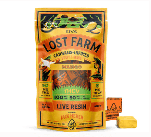 Mango x Jack Herer THCv Live Resin Chews 100mg - Kiva -  - $27 - Edibles