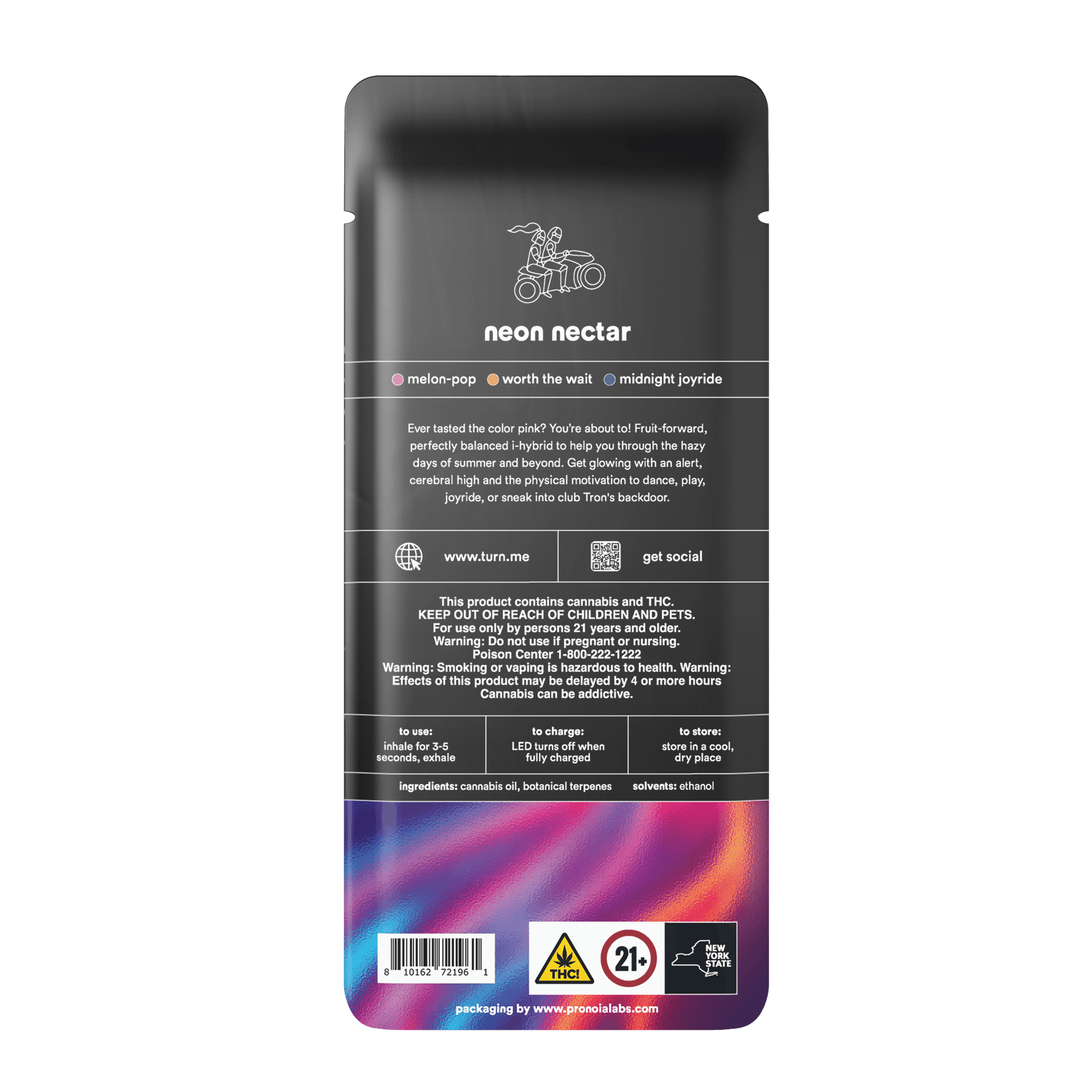 1.0g AIO | neon nectar | botanica blends | down | - Turn - 1.0g AIO | neon nectar - $35 - Vape Pens