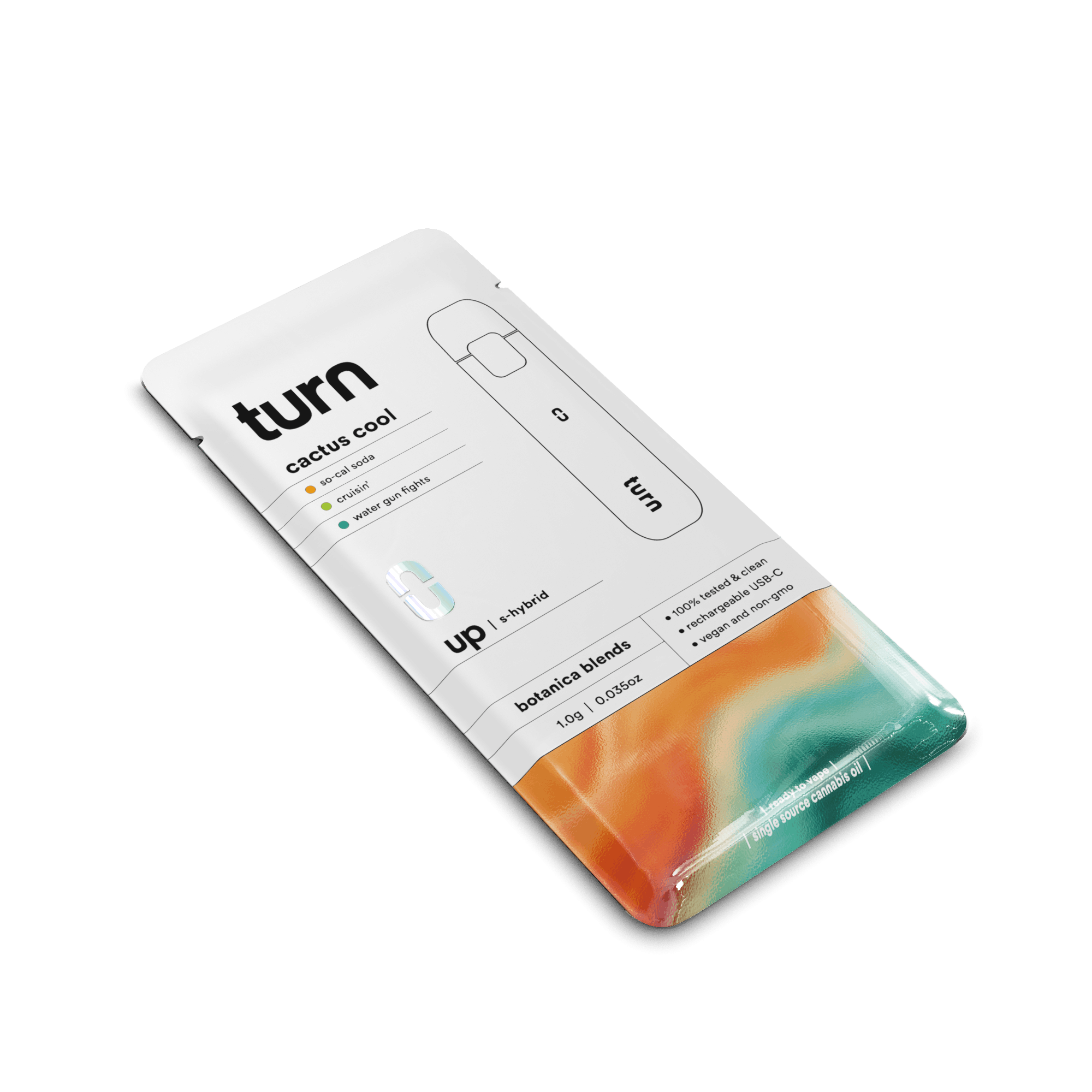 1.0g AIO | cactus cool | botanica blends | up | - Turn -  - $35 - Vape Pens