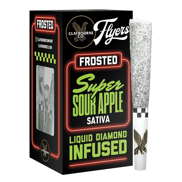 Claybourne Co. - Super Sour Apple - Flyers Frosted Infused (.5g x 5 Pack)