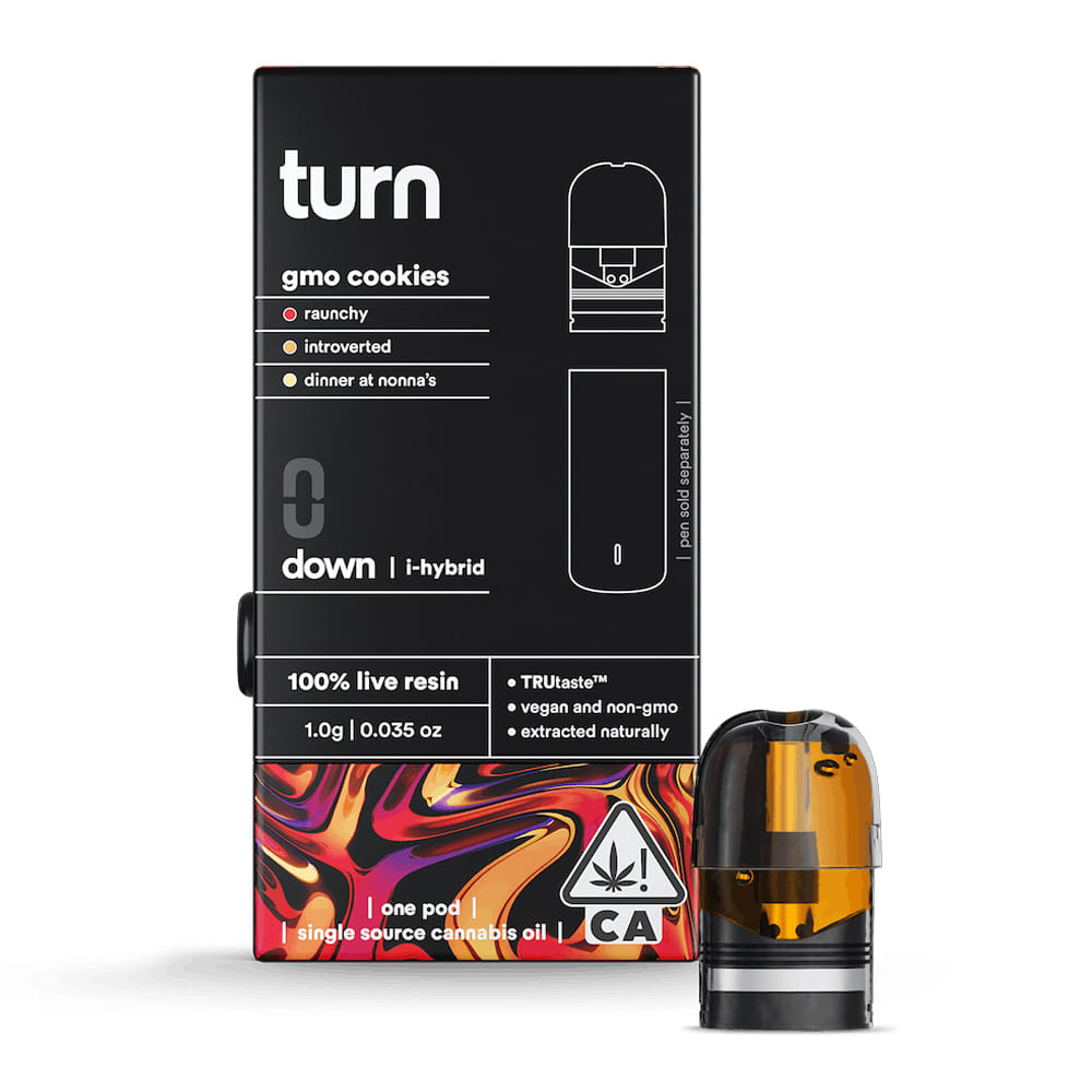 GMO Cookies - Live Resin Pod 1g - Turn - GMO Cookies (I/H) - $34.60 - Cartridges