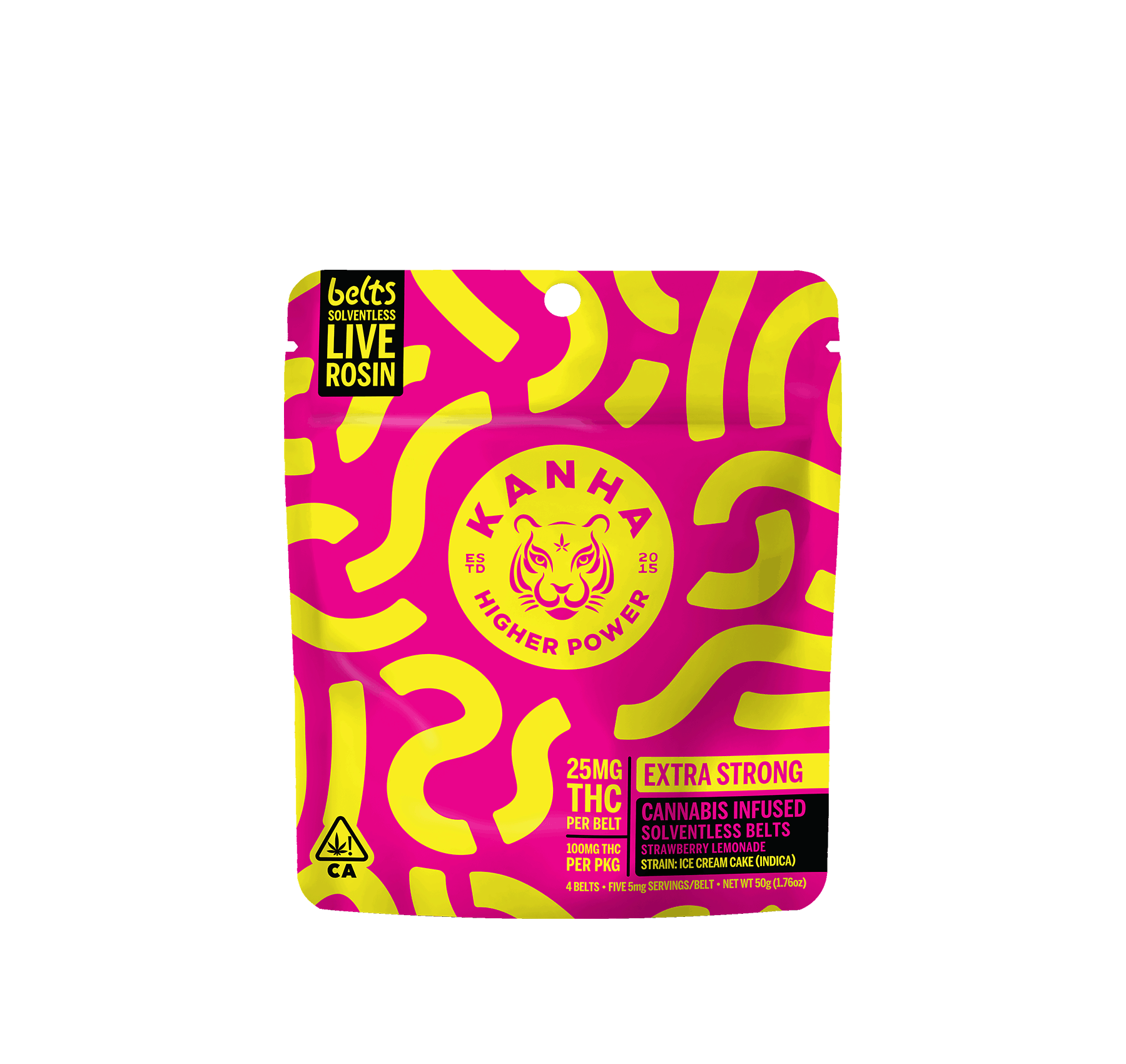 STRAWBERRY LEMONADE ROSIN BELT 25MG 5PK - KANHA -  - $18 - Edible (weight - each)