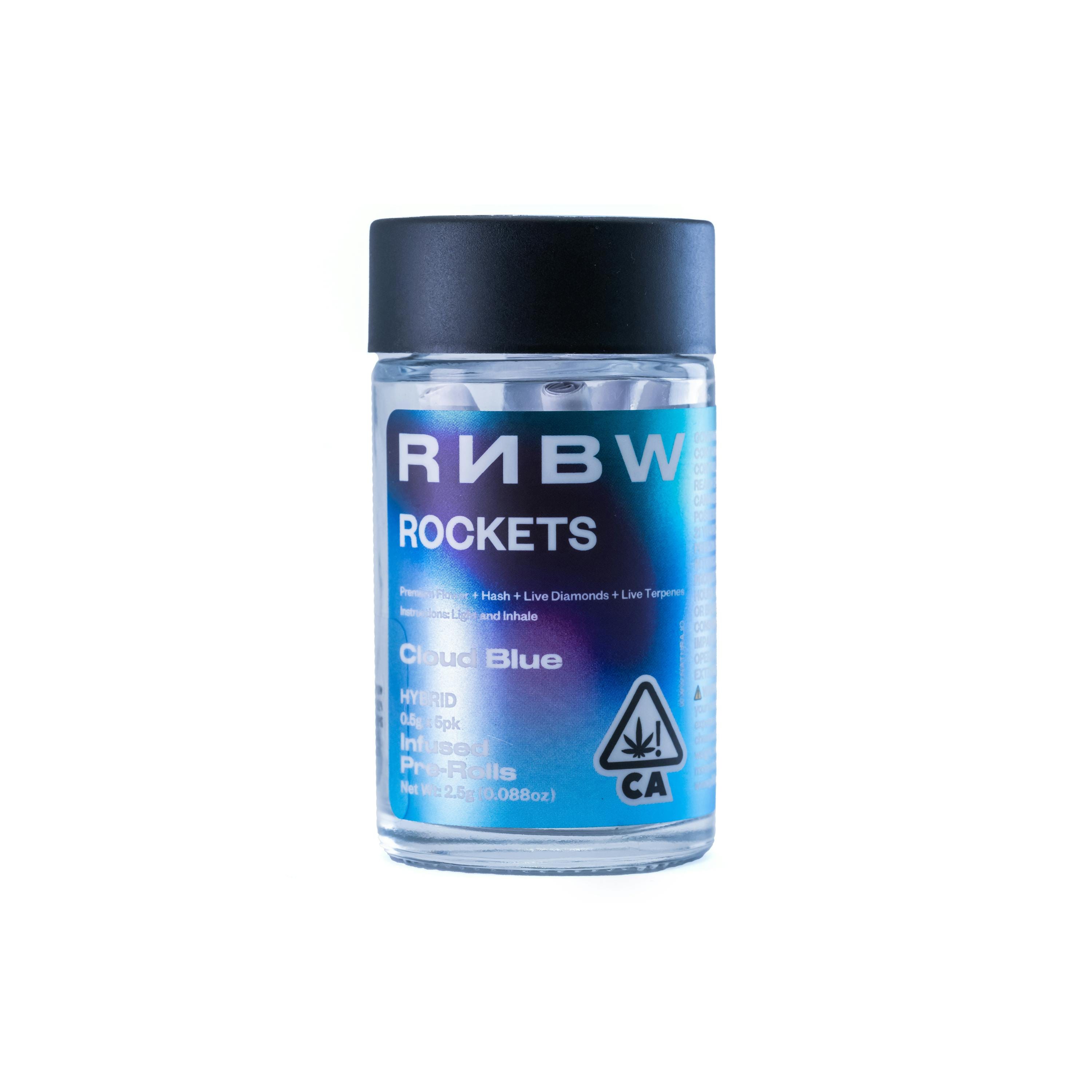 Infused Pre-Roll - Cloud Blue Rockets 5pk - RNBW -  - $28 - Pre-Roll