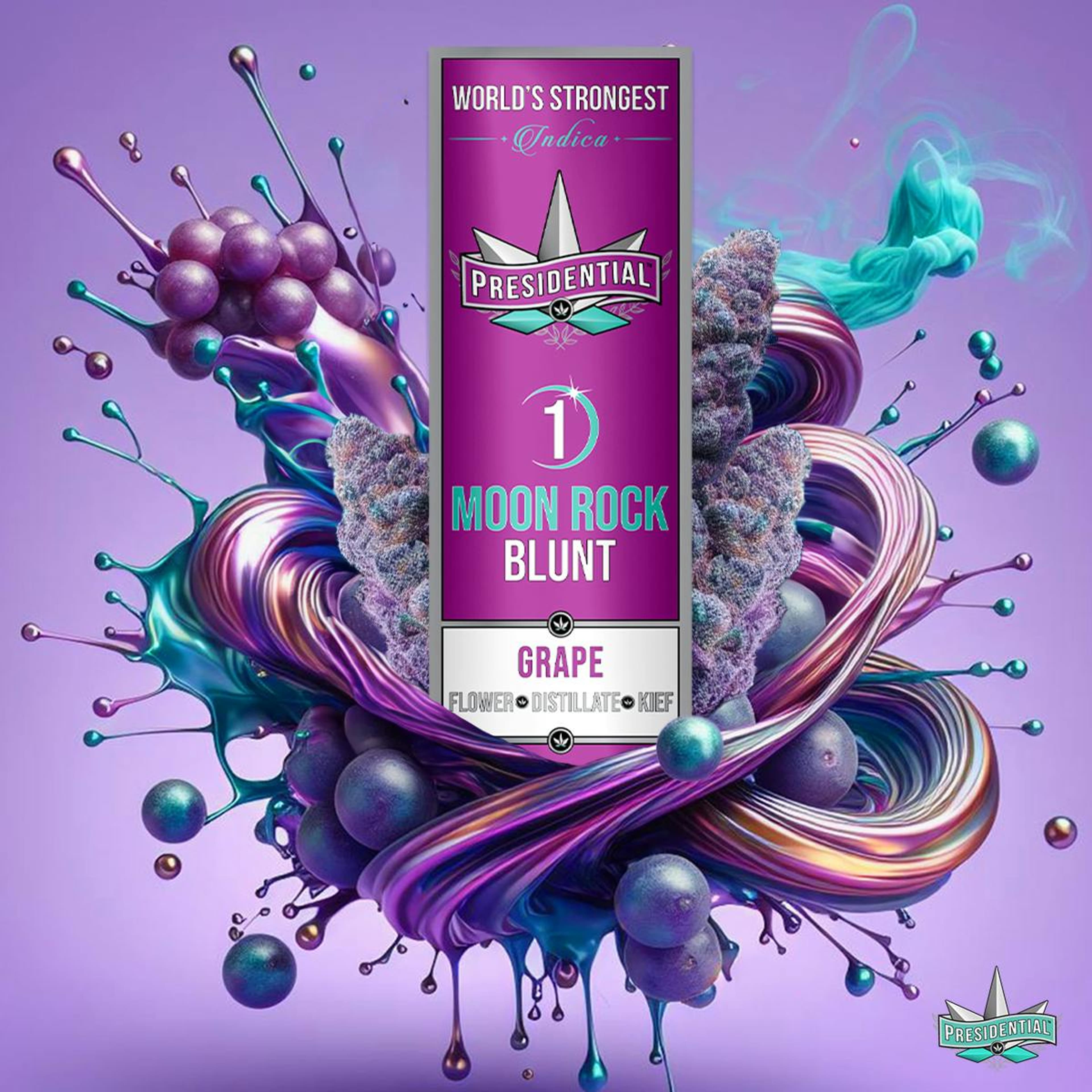 Presidential Moon Rock Blunt - Grape (1.5g) - Presidential - Presidential Moon Rock Blunt Grape - $27 - Infused Pre-Rolls