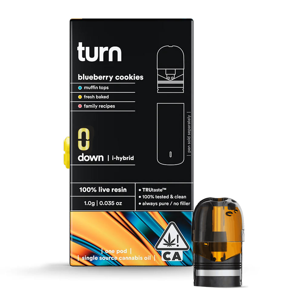 Blueberry Cookies (I) Live Resin Pod 1g - Turn - Blueberry Cookies (I) - $34.60 - Cartridges