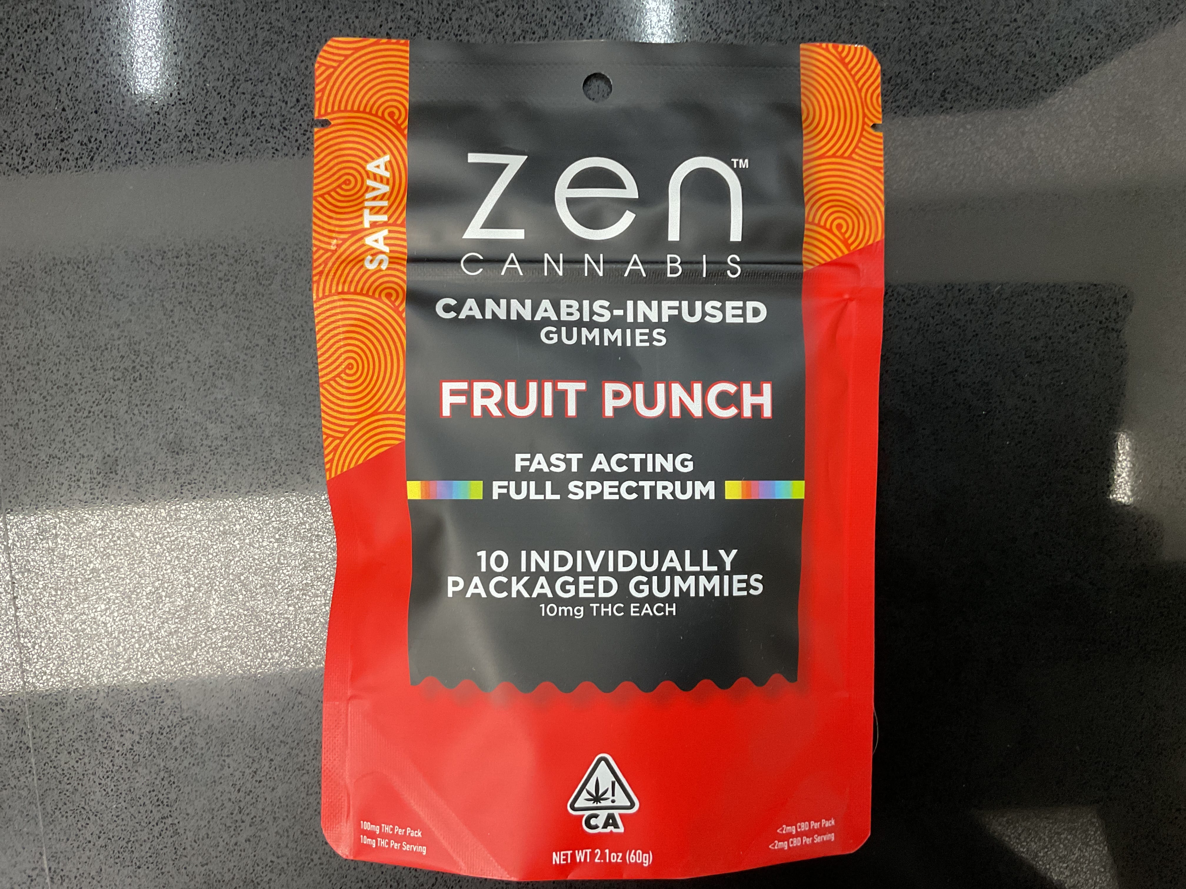 Gummy - ZEN - Sativa Fruit Punch 100mg - ZEN - Sativa Fruit Punch - $14 - Edibles