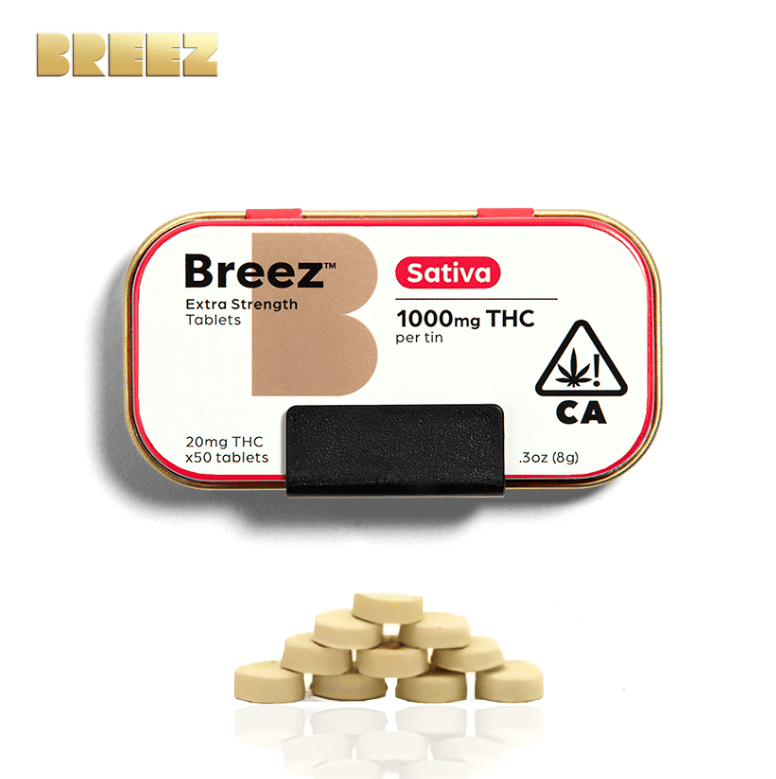 Breez - Sativa - Extra Strength Tablets - 1000mg THC - Breez - Sativa - $54.99 - Edibles