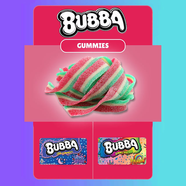 Bubba - Gummy Belts - Wacky Watermelon - 100mg - Indica