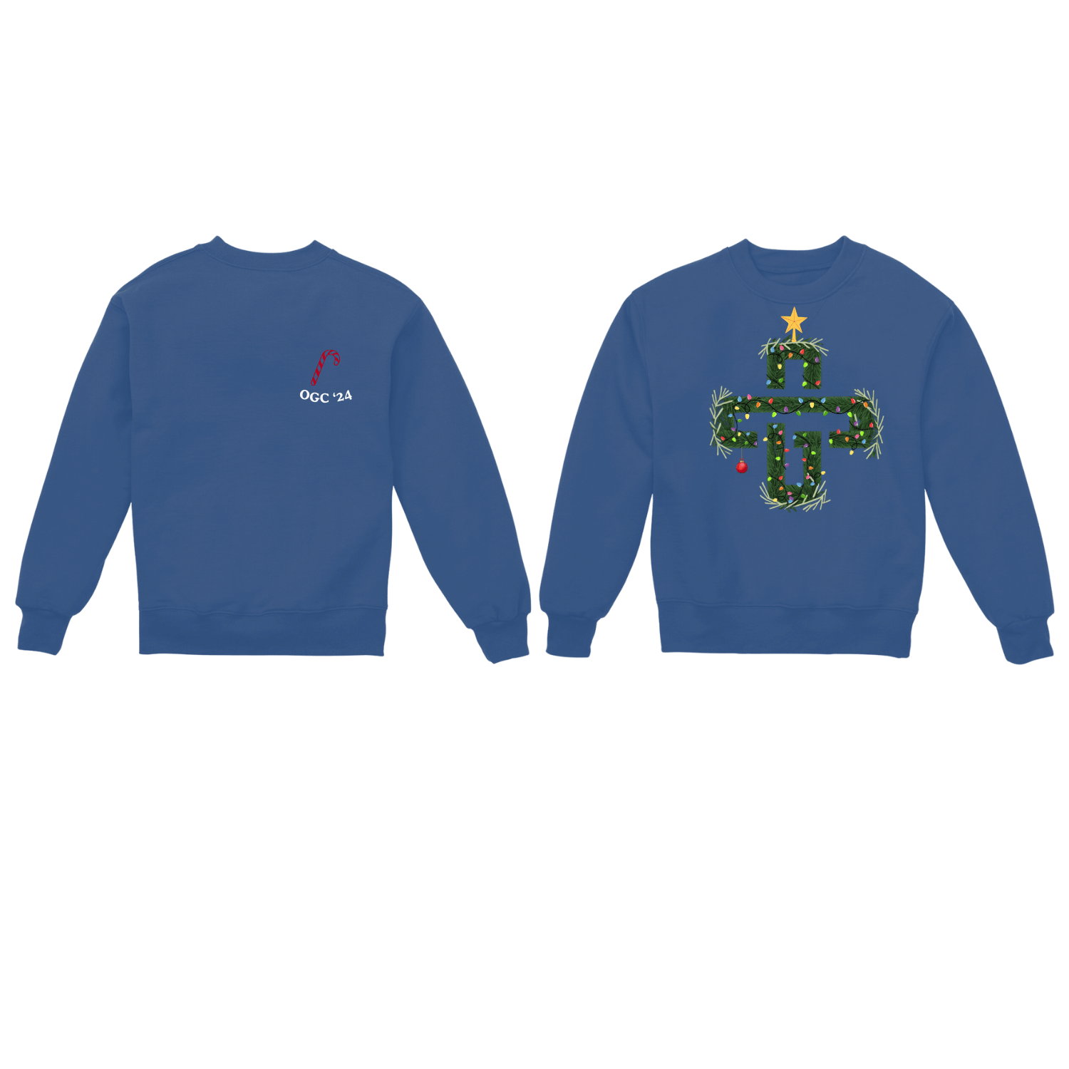 GC 2024 Holiday Crew Sweater - Blue - Original Green Cross -  - $39.99 - Non-Cannabis
