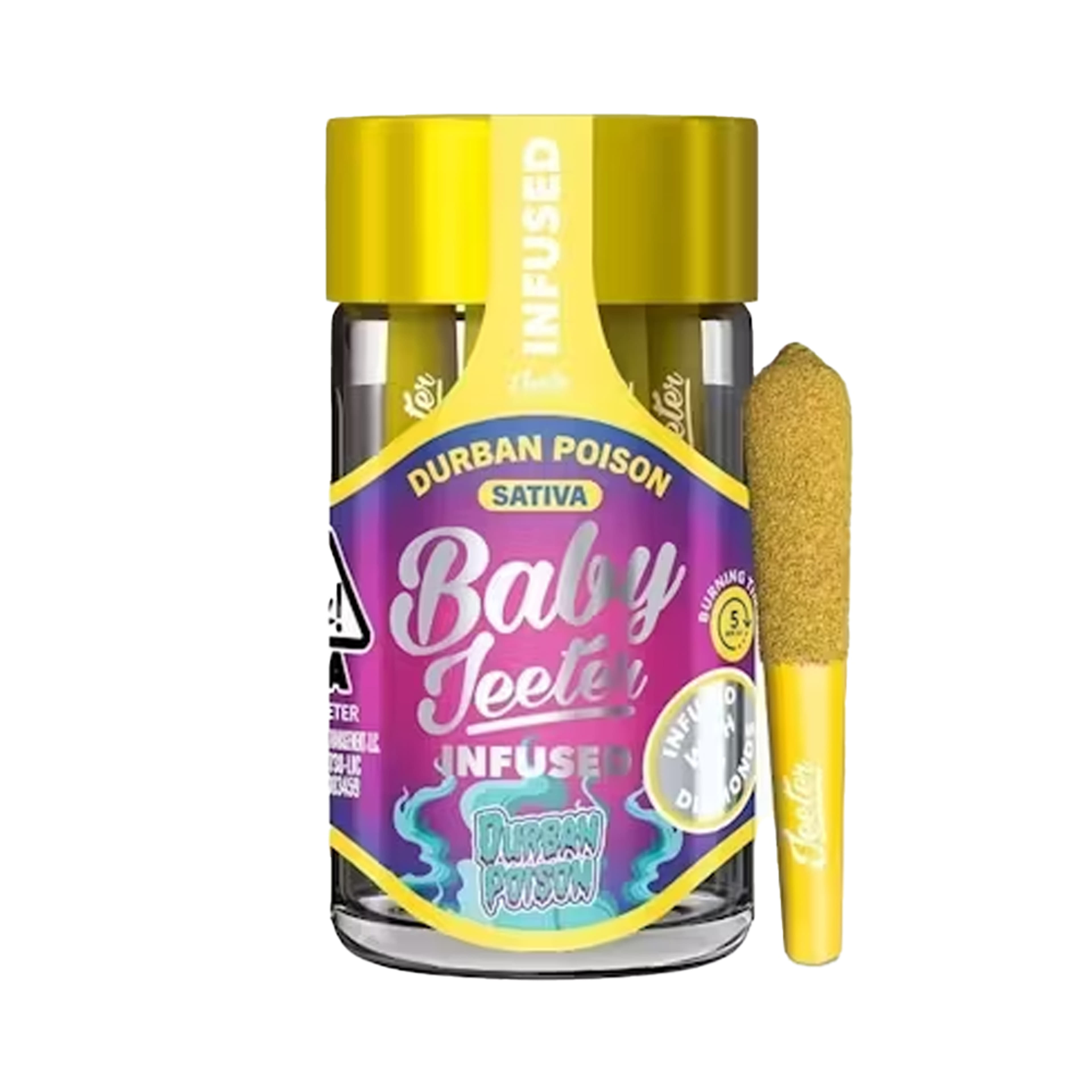 Durban Poison Quad Infused Baby Jeeter Pre-Rolls (5Pk) (2.5G) - Jeeter - (5PK) (2.5G) - $30 - Preroll