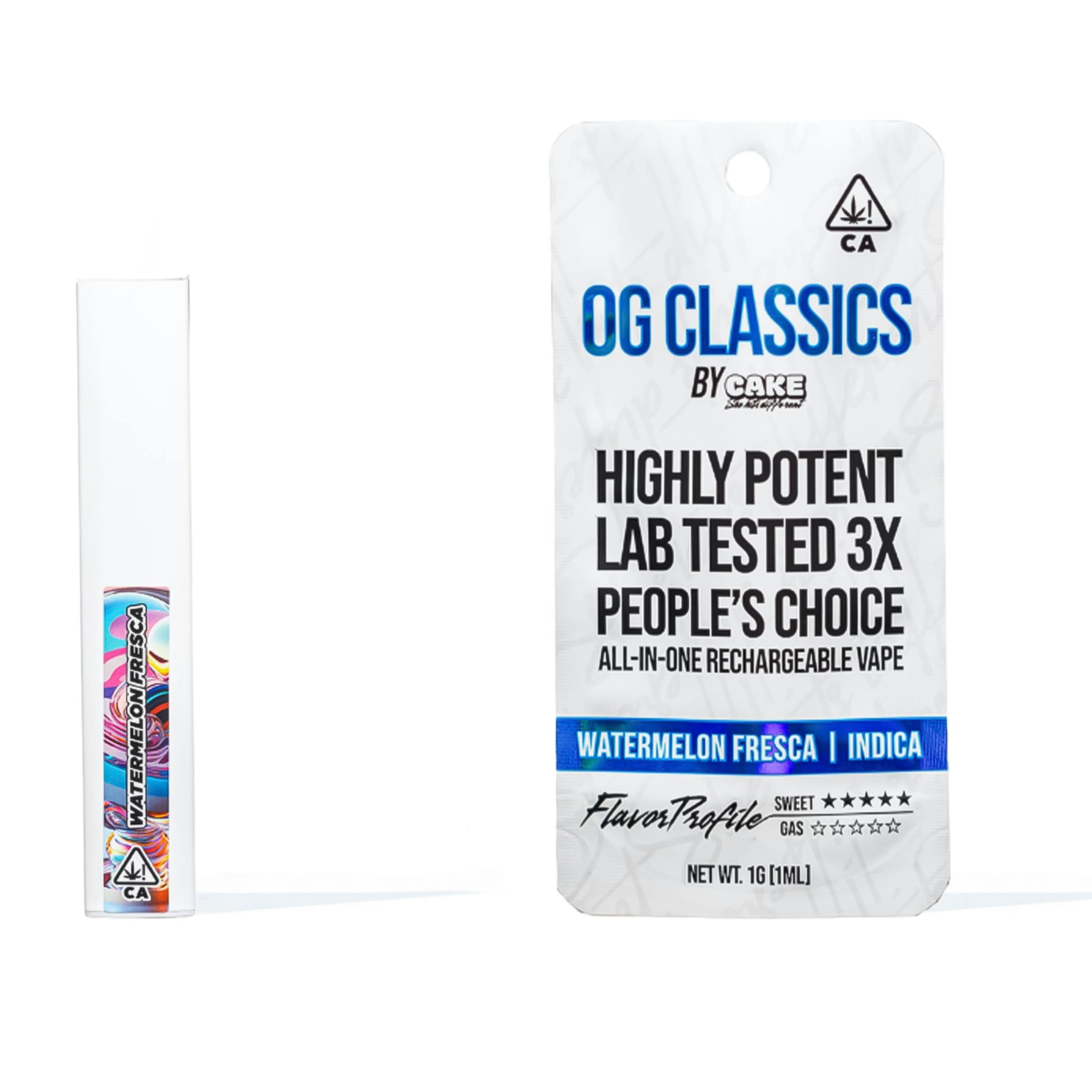 WATERMELON FRESCA 1G OG CLASSIC AIO - CAKE - - $16.50 - Vape