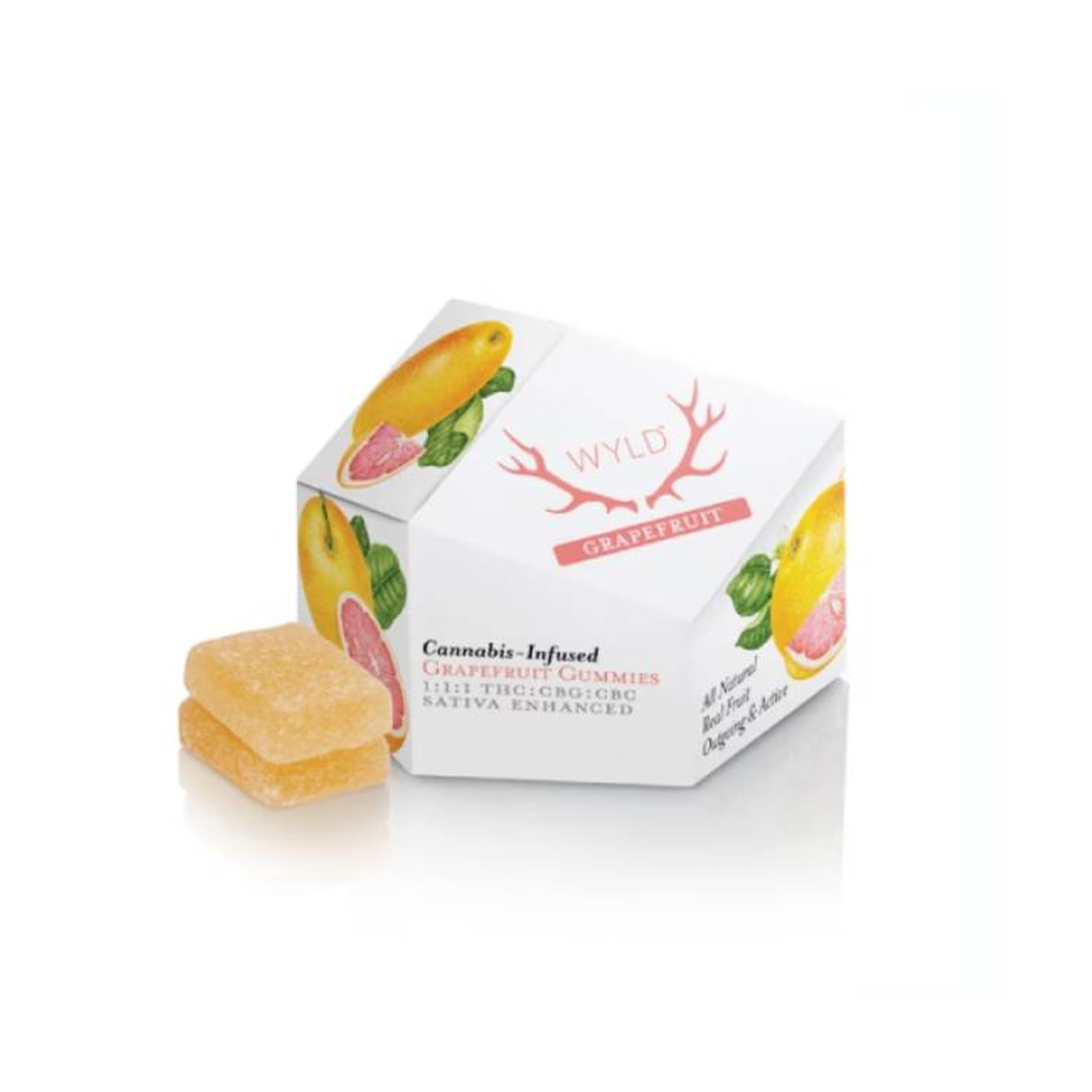 WYLD - Grapefruit - Gummies - 100mg THC + 100mg CBC + 100mg CBG - Wyld - Grapefruit - $14.99 - Edibles