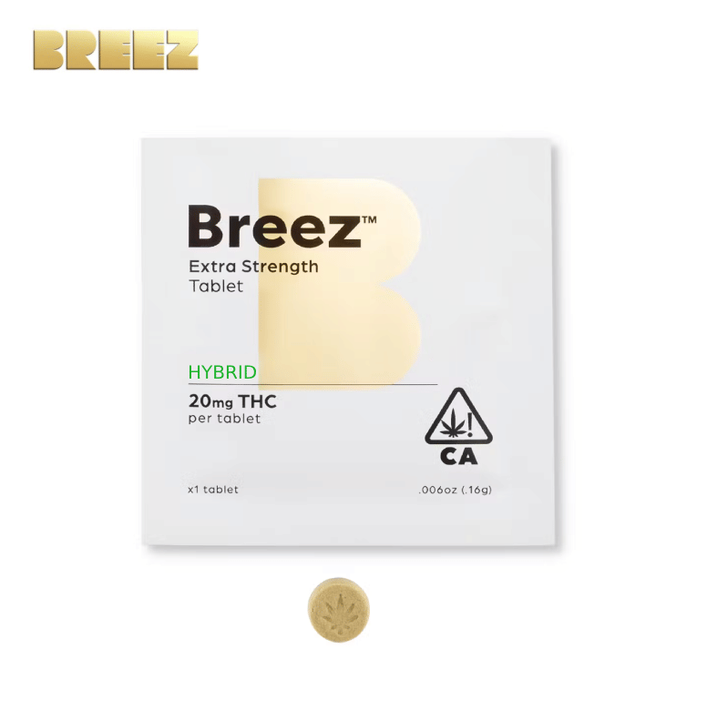 Breez Sampler - Hybrid Extra Strength Tablets - 20mg THC - 1 Tablet Sampler - Breez - Hybrid Sampler - $3.99 - Edibles