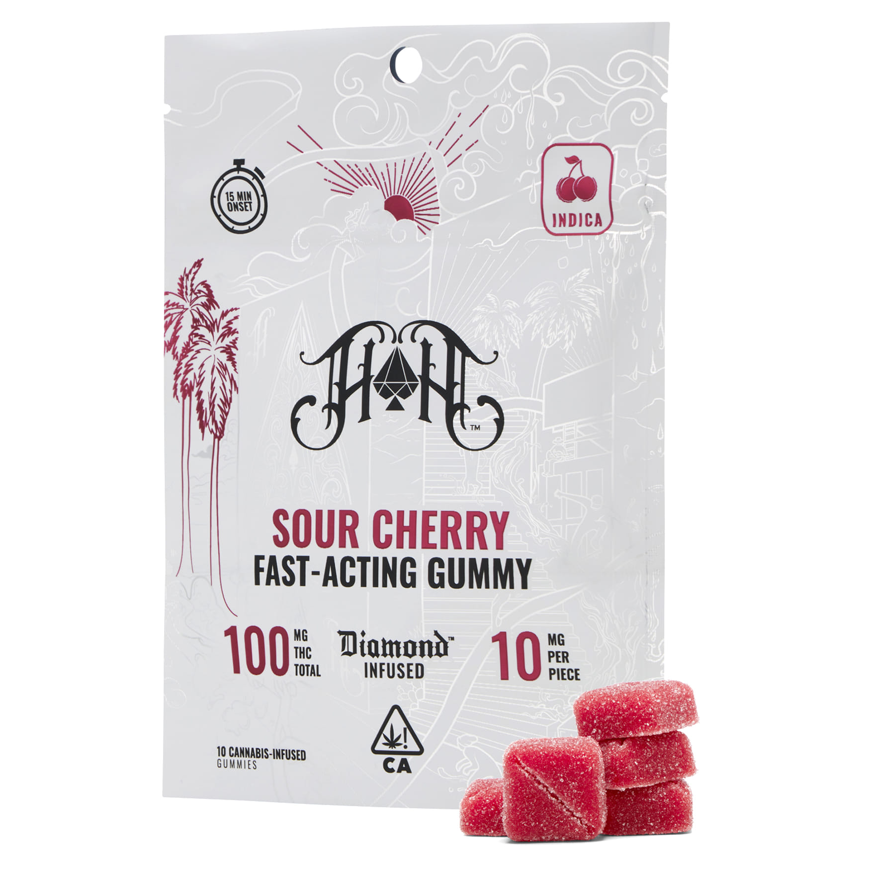 Sour Cherry (I) Gummies - Heavy Hitters - Sour Cherry (I) - $18.55 - Edibles