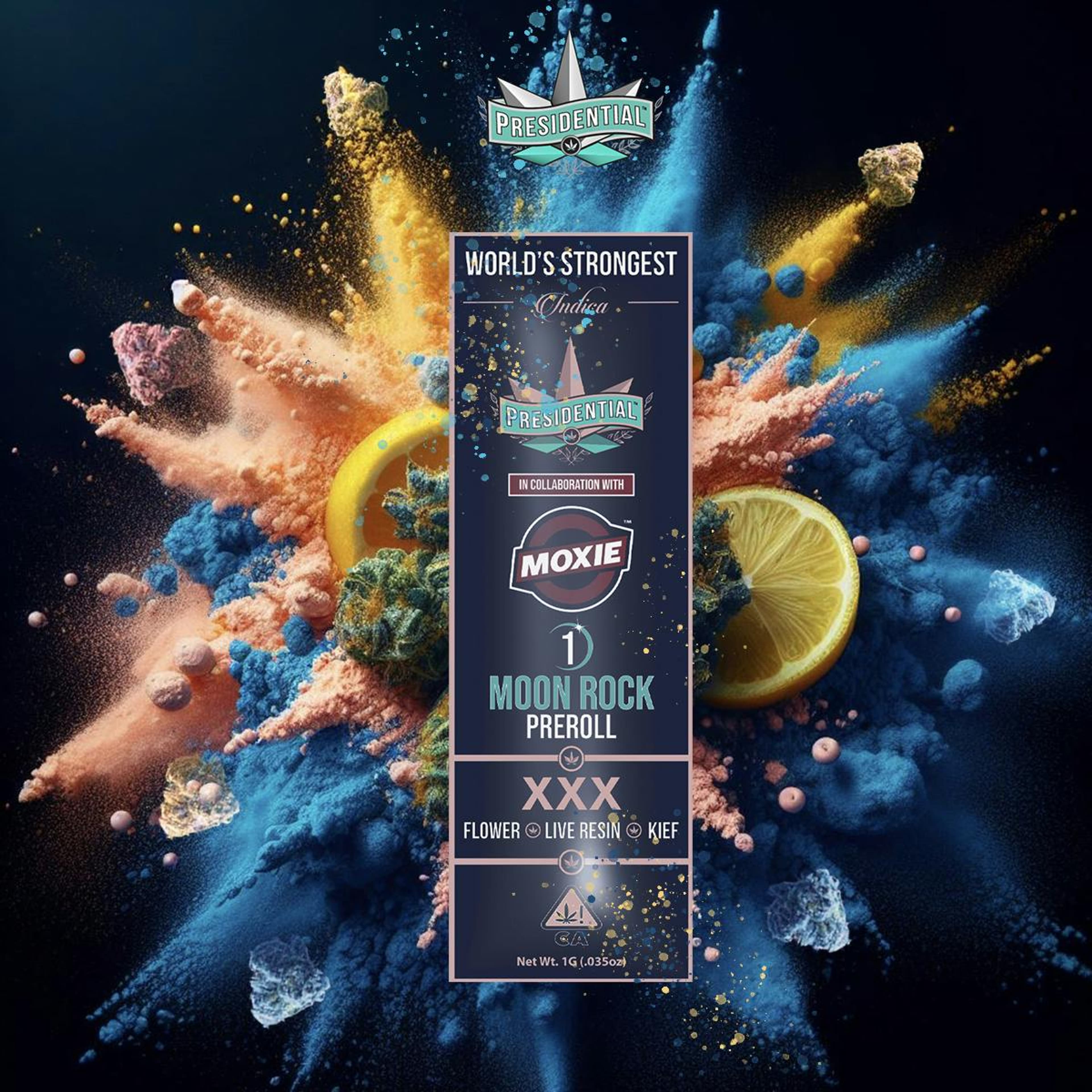 Presidential Moon Rock Preroll - XXX (1g) - Presidential - - $19 - Infused Pre-Rolls