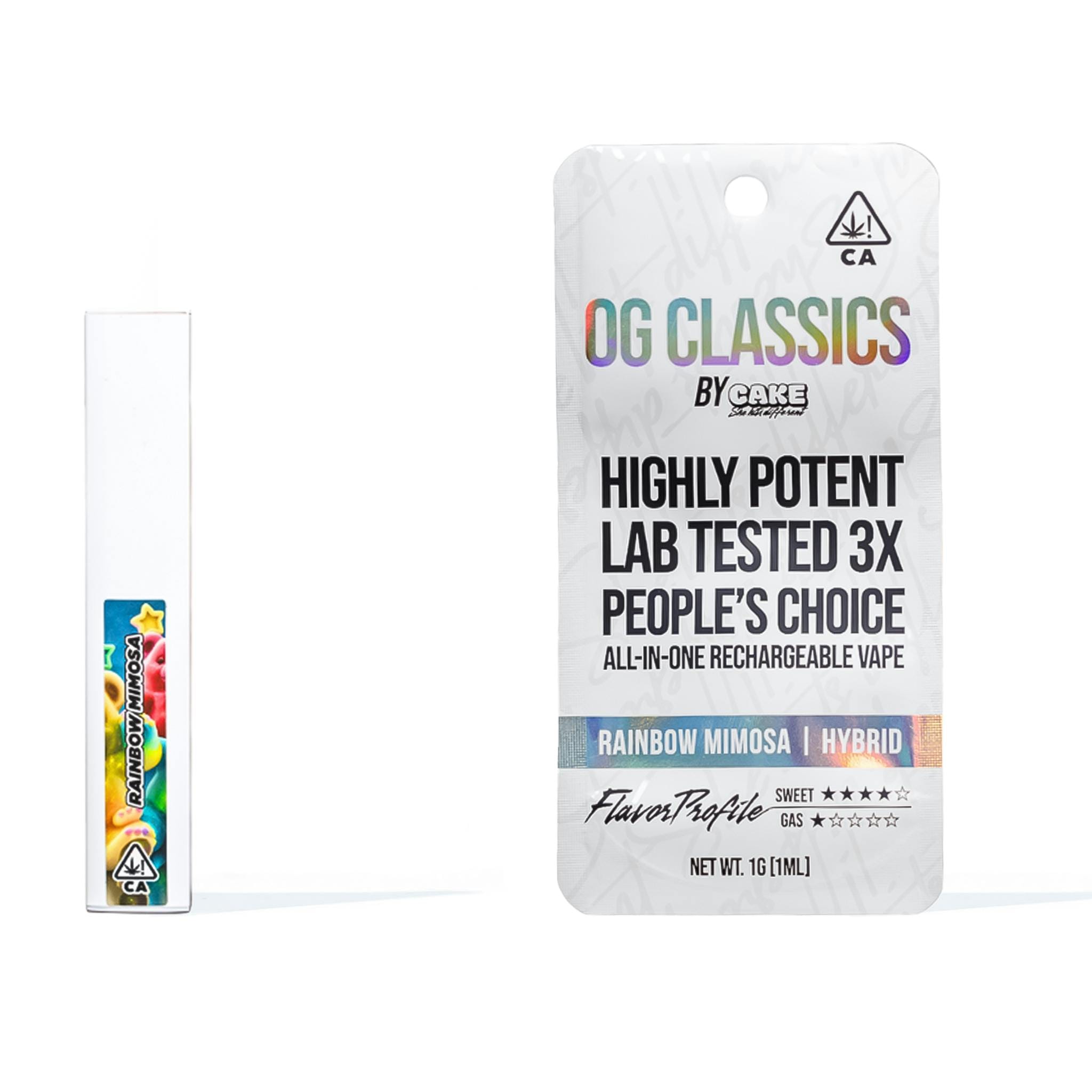 RAINBOW MIMOSA 1G OG CLASSIC AIO - CAKE -  - $16.50 - Vape