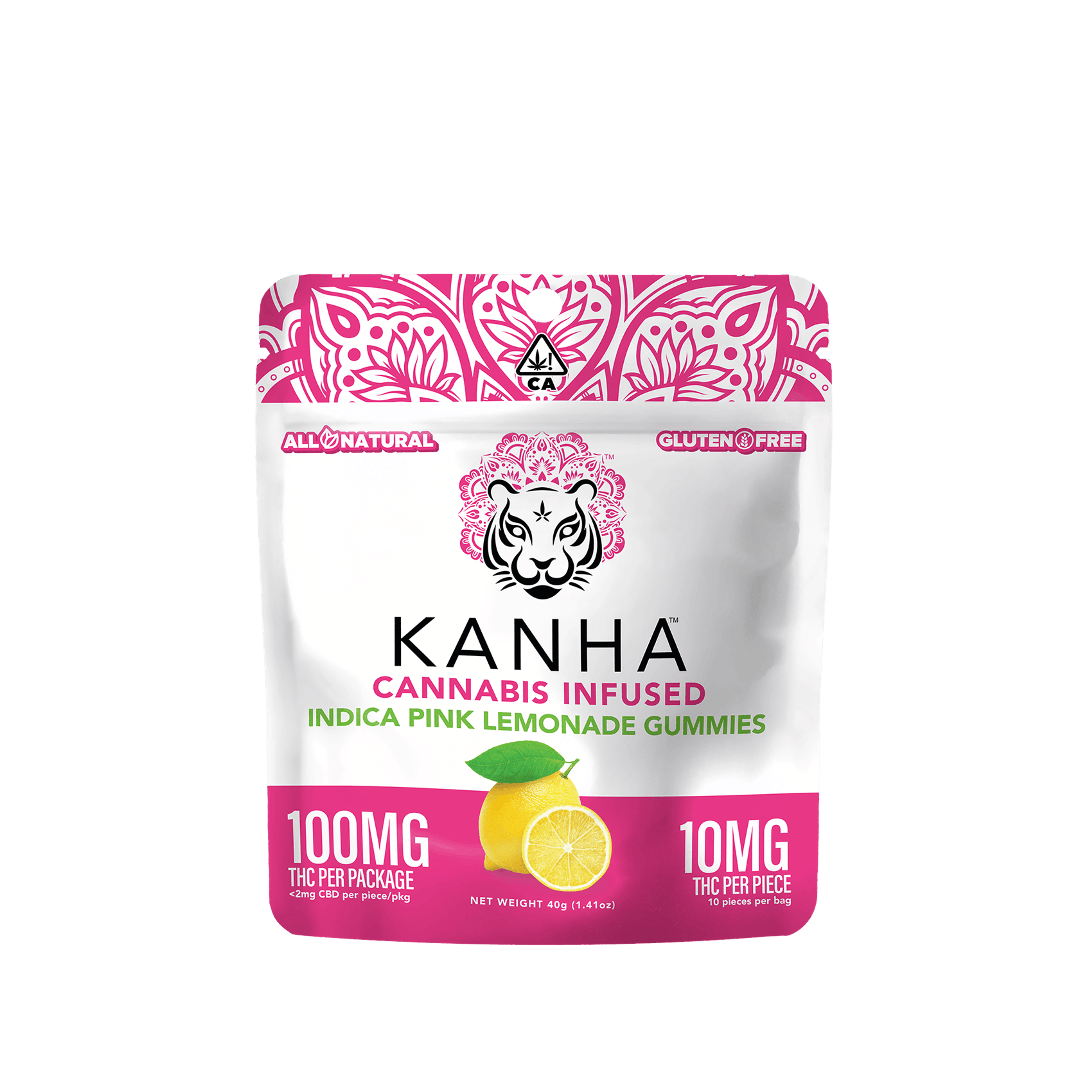 Pink Lemonade - 100mg - Kanha - 100mg Indica Gummies - $16 - Gummies