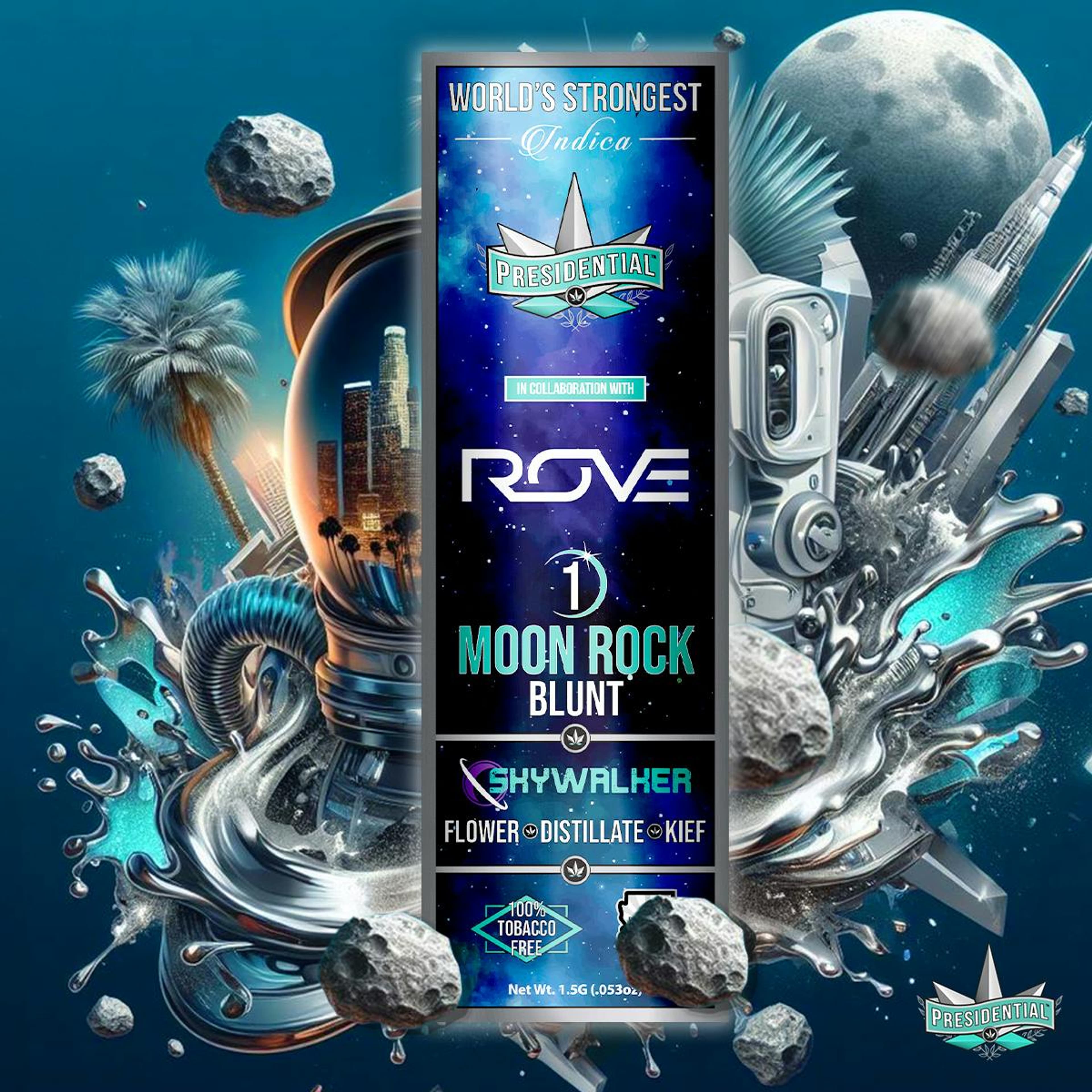 Presidential x Rove - Skywalker - Moon Rock Blunt - 1.5g - Presidential - Skywalker - $19.99 - Blunts / Hash Holes