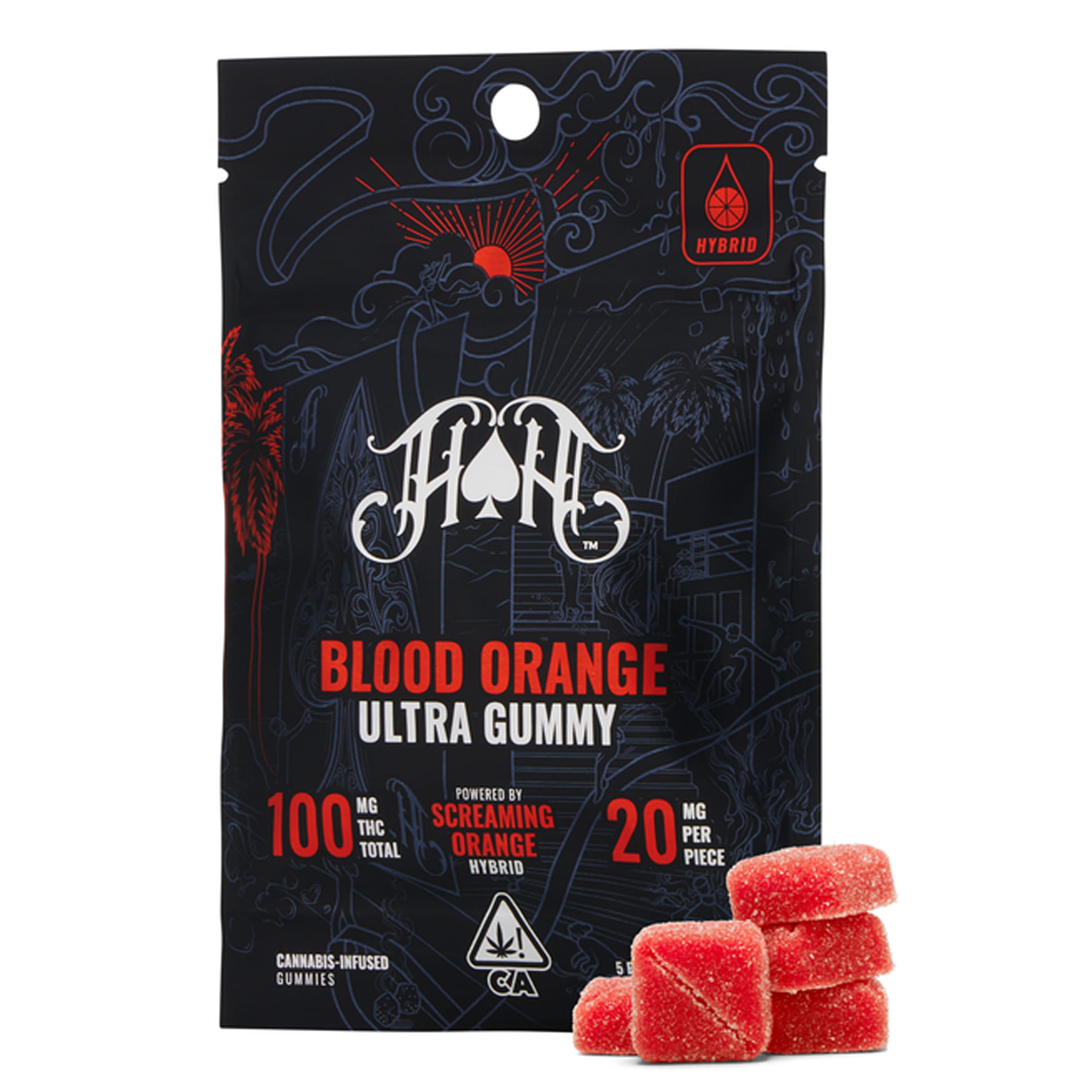 Heavy Hitter's Blood Orange Gummy Pack - Heavy Hitters - Blood Orange [S] - $22 - Edibles