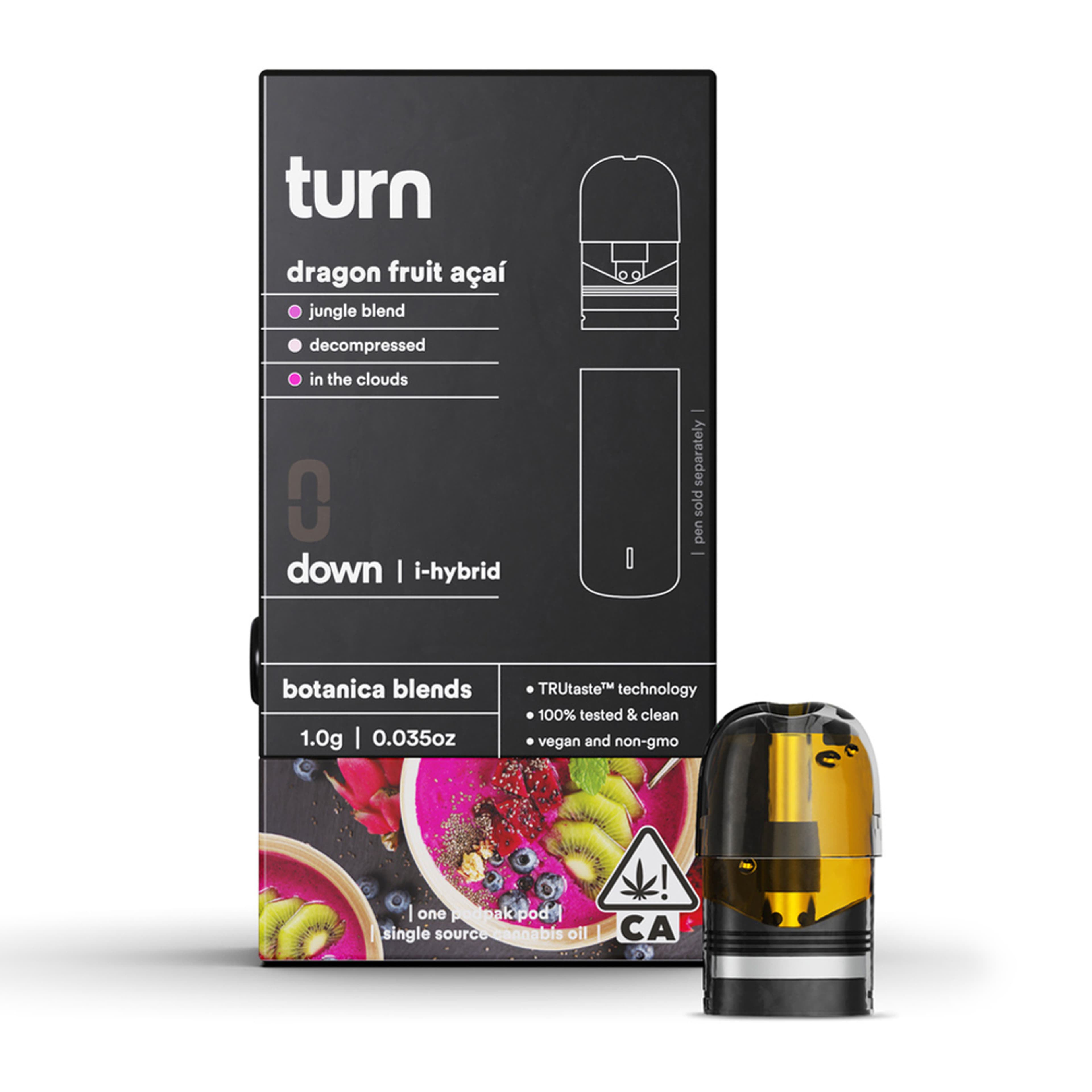 Dragon Fruit Acai (IH) Pod Botanica Blends - 1g - Turn - Dragon Fruit Acai (IH) - $26.40 - Cartridges