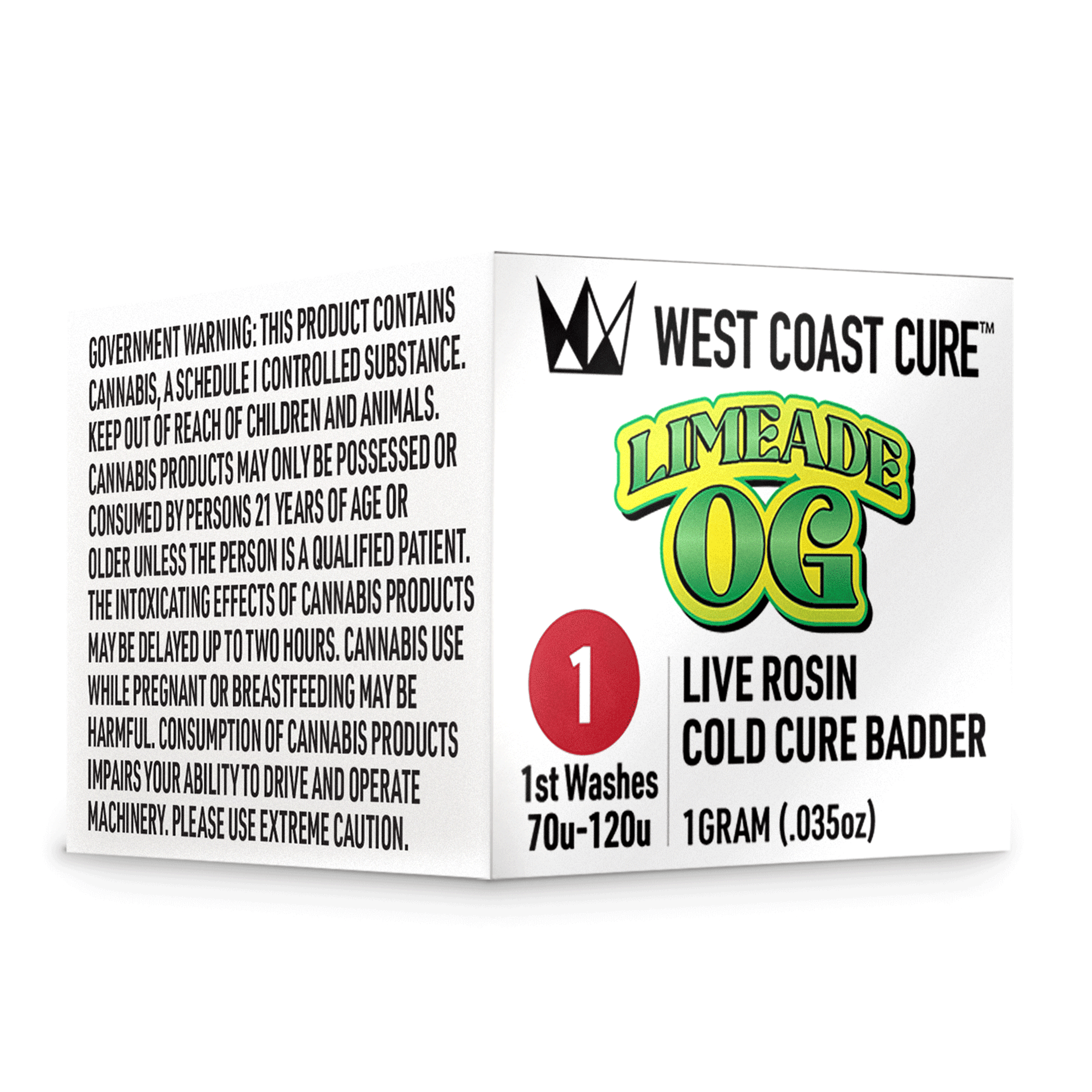 Limeade OG 1g Rosin Cold Cure Badder T1 - West Coast Cure - - $41 - Concentrate