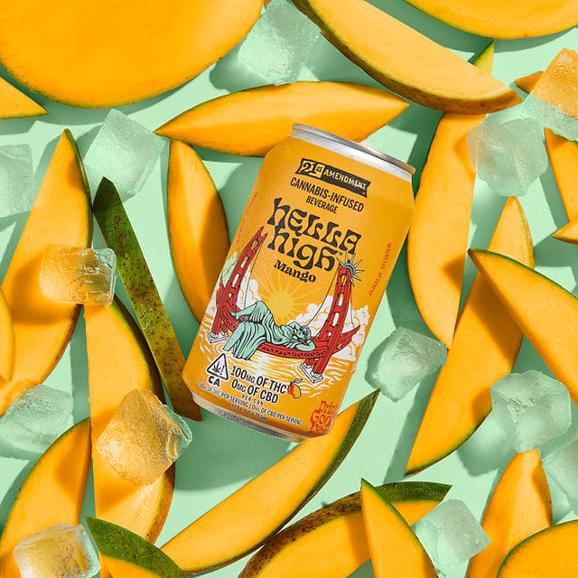 21ST AMENDMENT HELLA HIGH MANGO 100MG - MANZANITA -  - $5.50 - Edibles