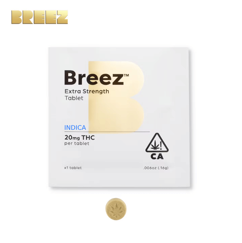 Breez Sampler - Indica Extra Strength Tablets - 20mg THC - 1 Tablet Sampler - Breez - Indica Sampler - $3.99 - Edibles
