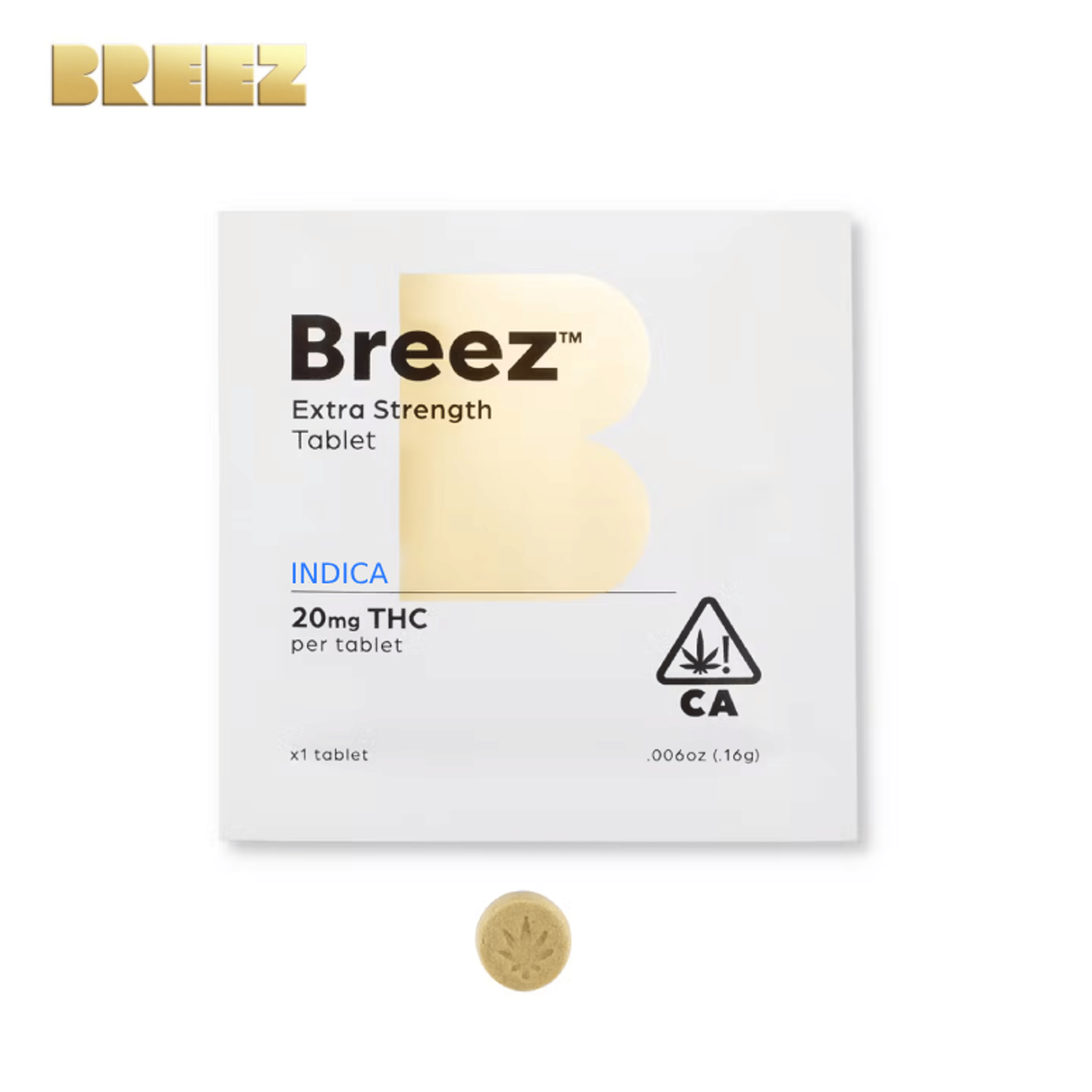 Breez Sampler - Indica Extra Strength Tablets - 20mg THC - 1 Tablet Sampler - Breez - Indica Sampler - $3.99 - Edibles