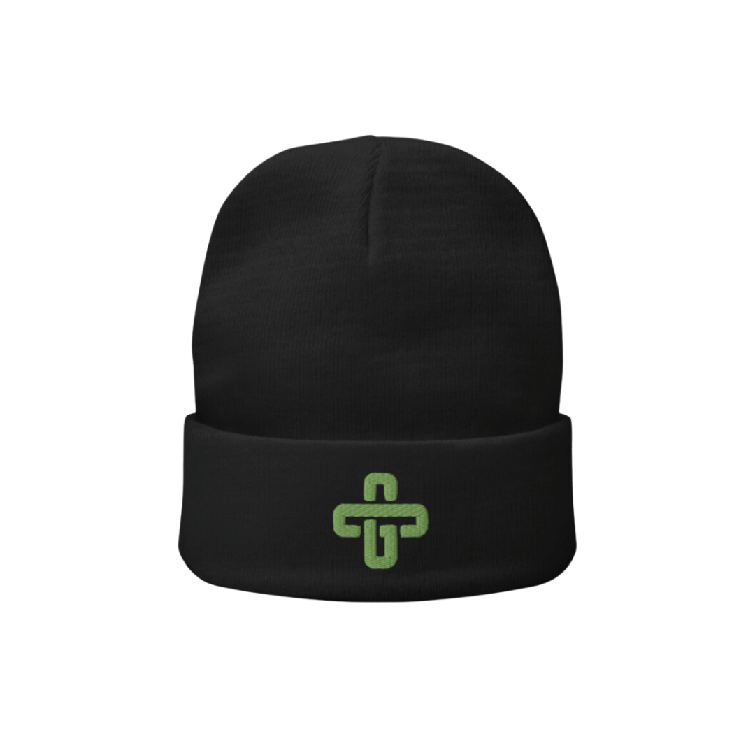 Embroidered Beanie - Black - Original Green Cross -  - $14.99 - Non-Cannabis