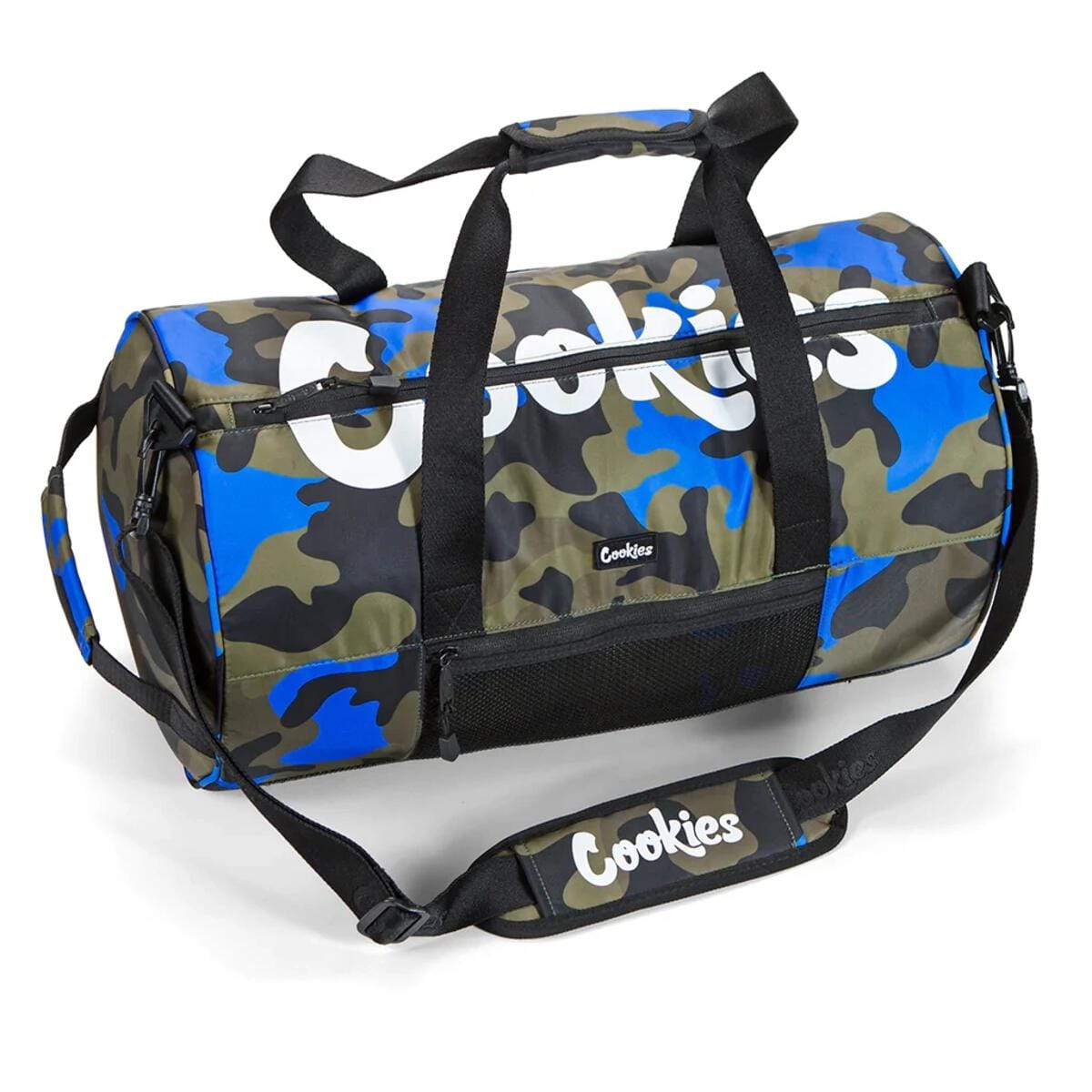 Navy Camo "Smell Proof" Duffel Bag w/ Oversize Logo Print - Cookies Co. - Navy Camo Duffel Bag - $110 - Apparel / Merch
