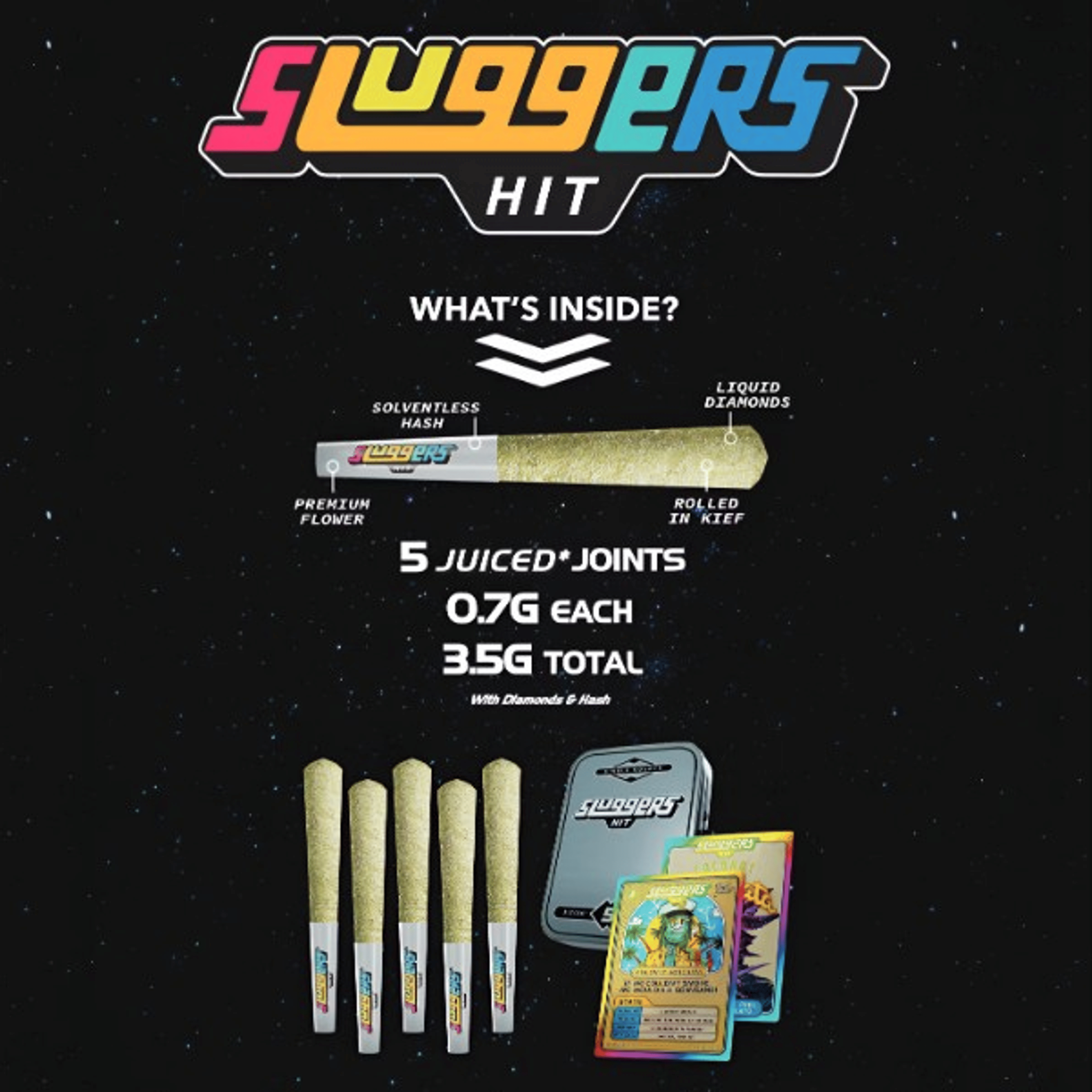 Sluggers x Balls Family Farms - Laura Charles - Diamond Edition - Infused Pre-Rolls (5 Pack) - 3.5g - Sluggers - 5 Pack - $35.99 - Pre-Rolls