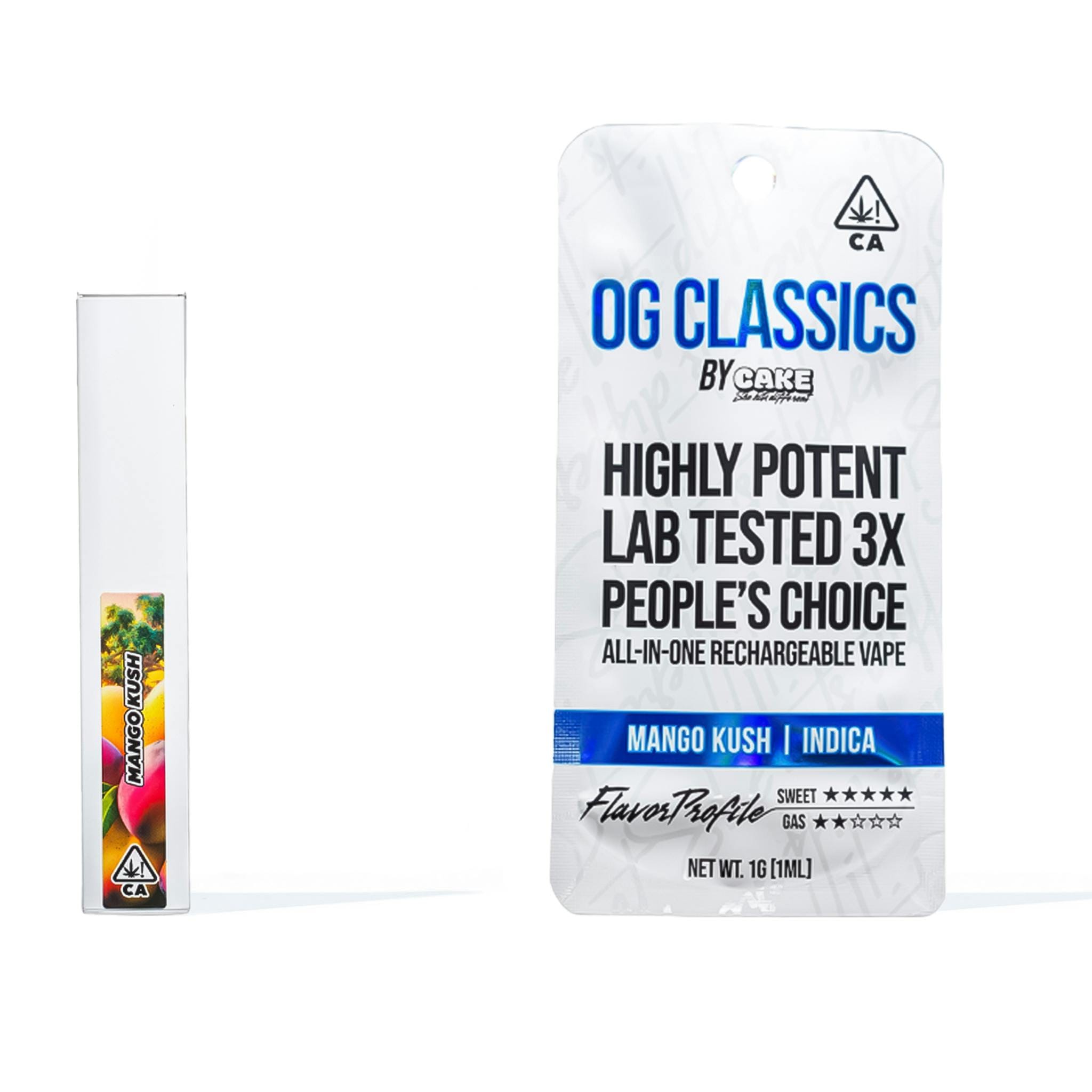 MANGO KUSH 1G OG CLASSIC AIO - CAKE -  - $16.50 - Vape