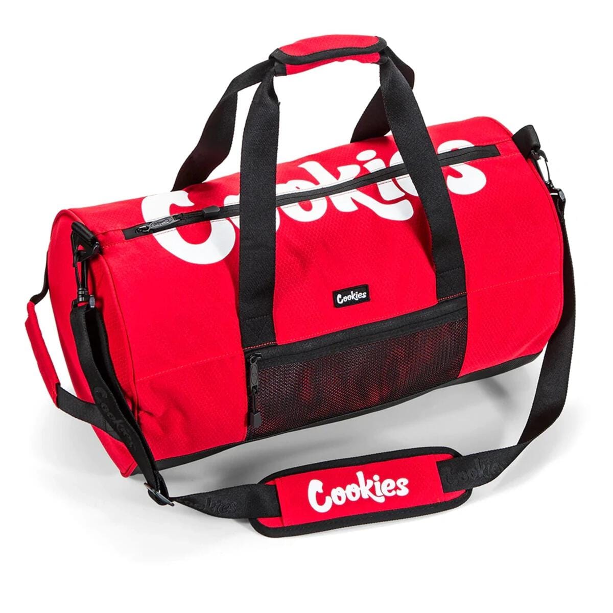 Red "Smell Proof" Duffel Bag w/ Oversize Logo Print - Cookies Co. - Red Duffel Bag - $110 - Apparel / Merch