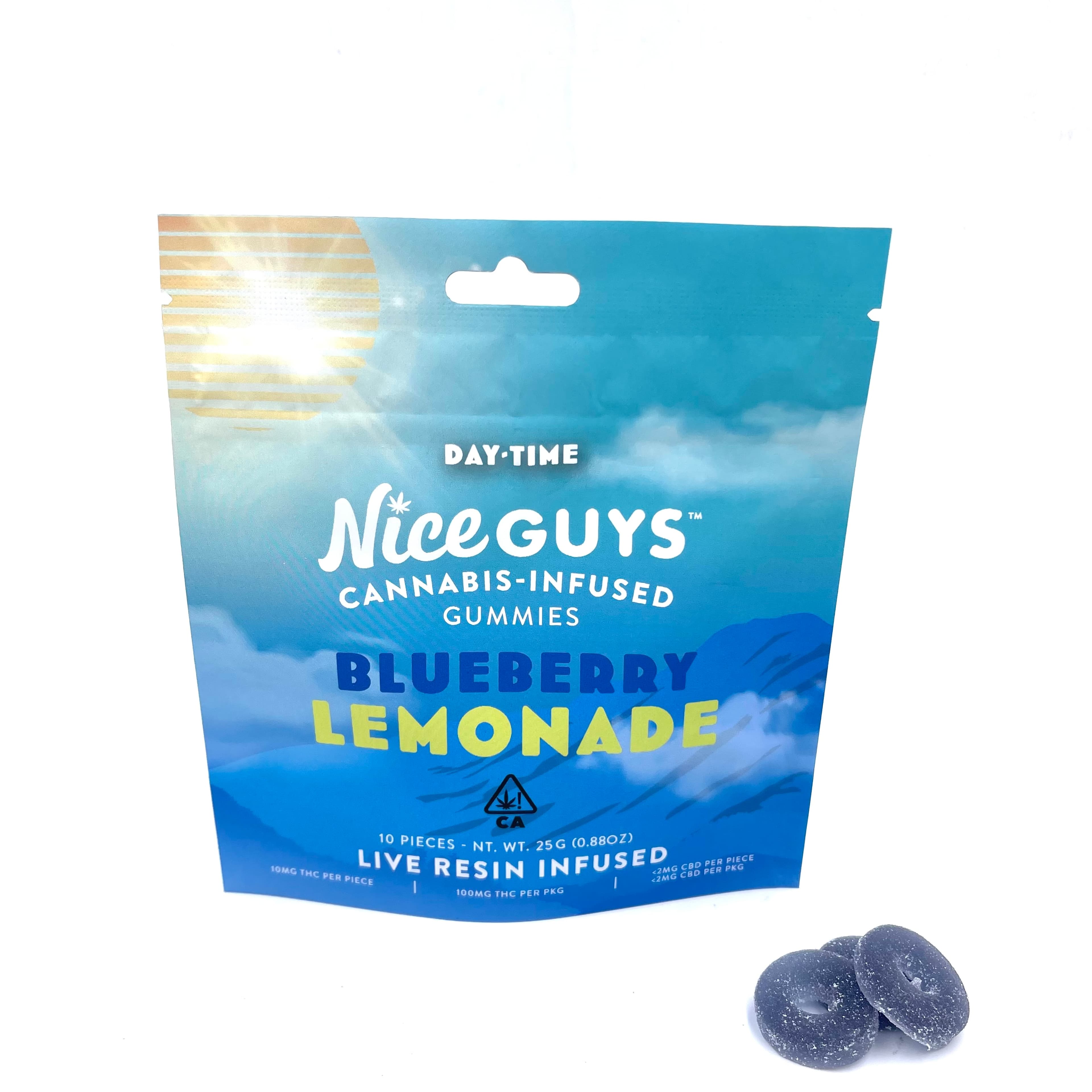Blueberry Lemonade Gummies - Nice Guys - 10 Piece - $14 - Edibles