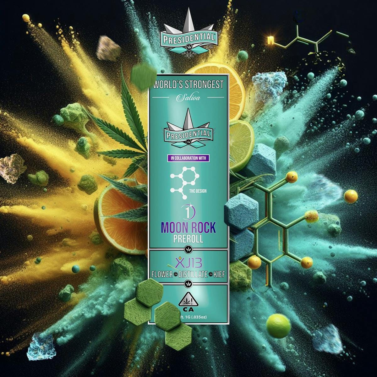 Presidential x THC Design - XJ-13 - Moon Rock Pre-Roll - 1g - Presidential -  - $12.99 - Pre-Rolls