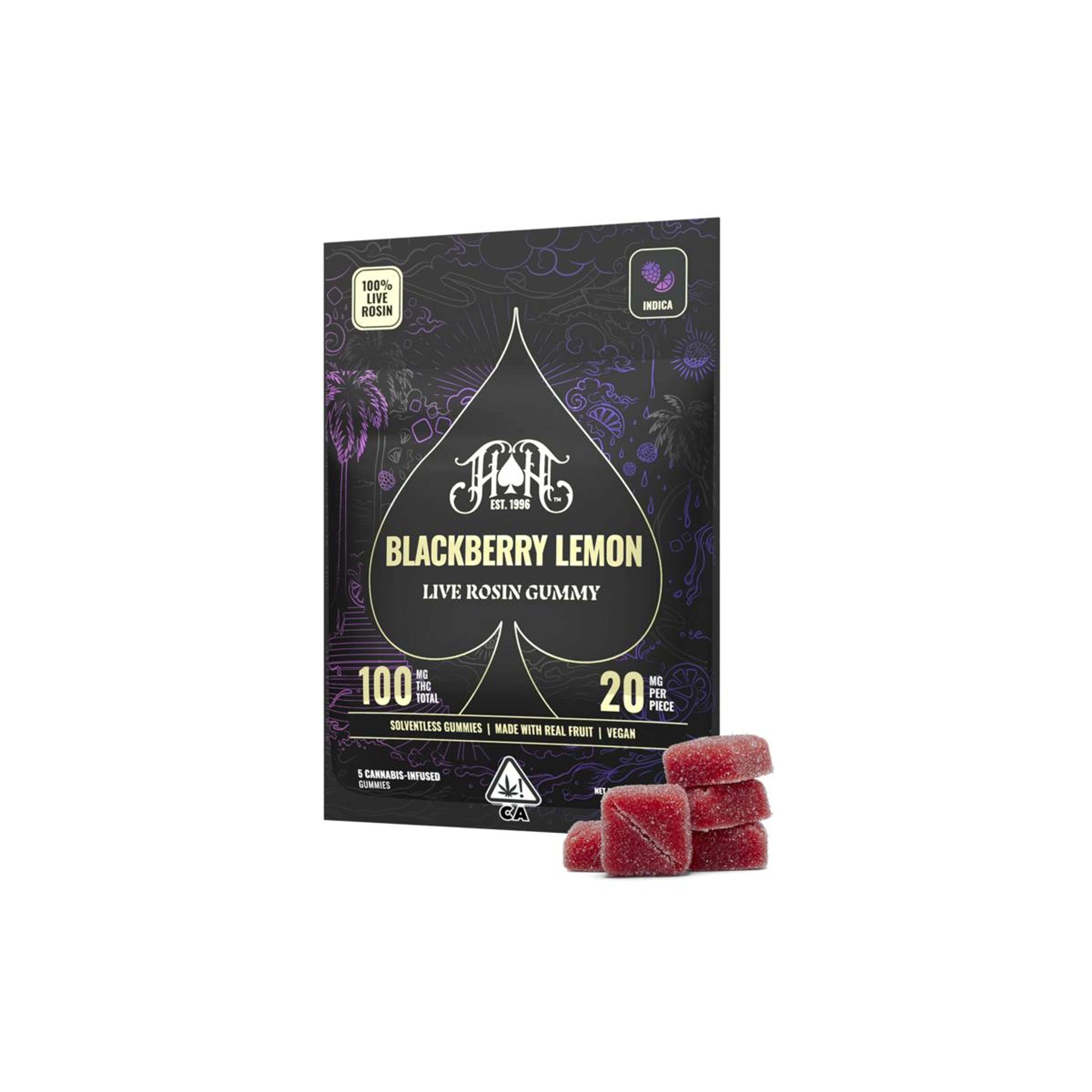 Blackberry Lemon Live Rosin Gummies 5-pack - Heavy Hitters - - $27.50 - Edibles