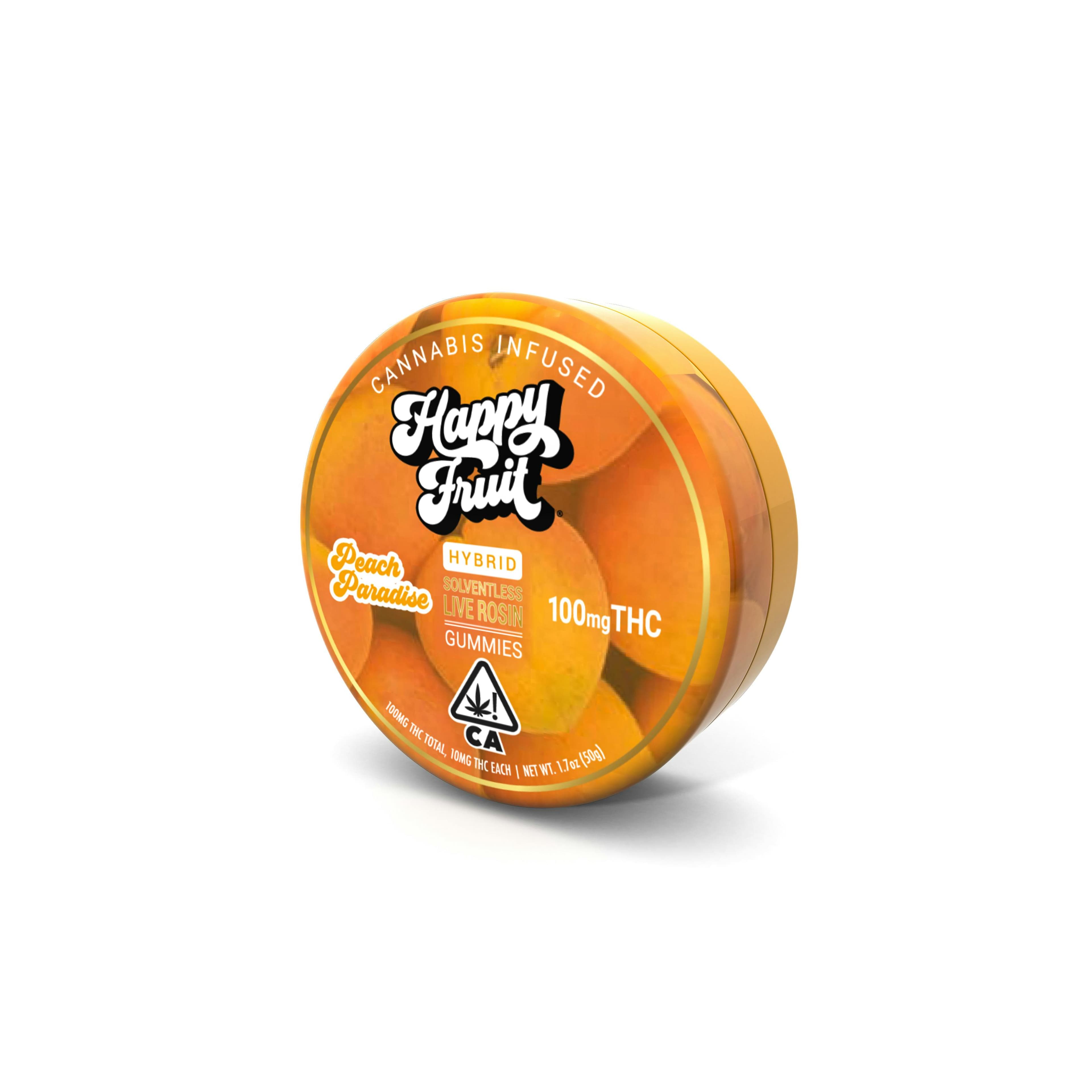 Peach Paradise - Live Rosin Gummies *DAILY BOGO* - Happy Fruit - Peach Paradise Gummies (H) - $16 - Edibles