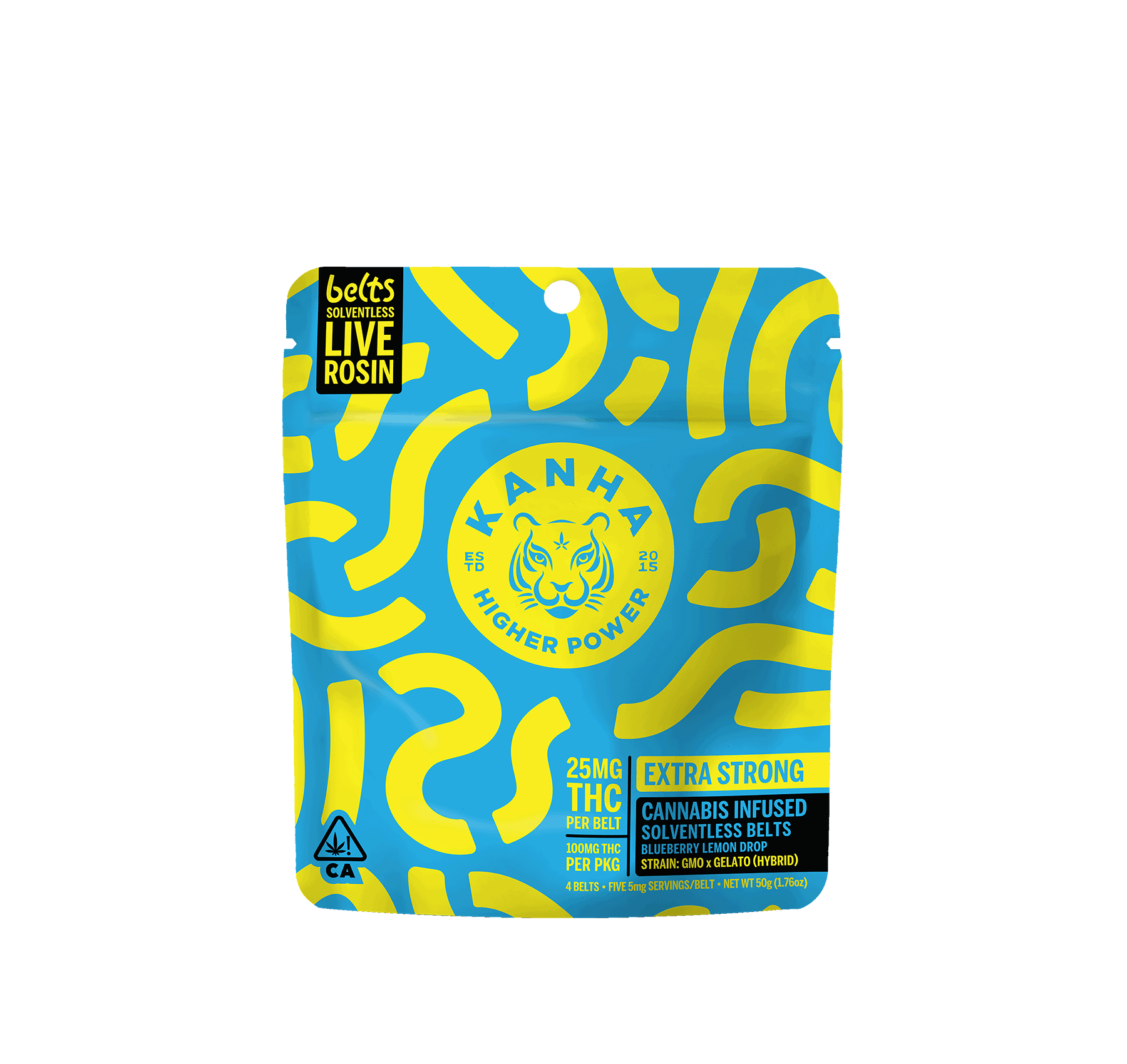 BLUEBERRY LEMON DROP ROSIN BELT 25MG 5PK - KANHA -  - $18 - Edible (weight - each)