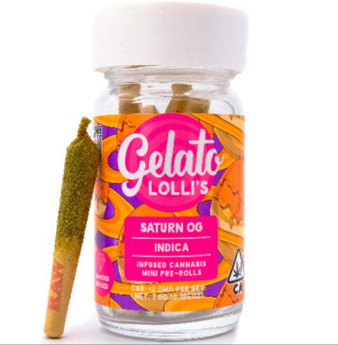 Lolli's 5pk Infused Preroll .6g - Saturn OG