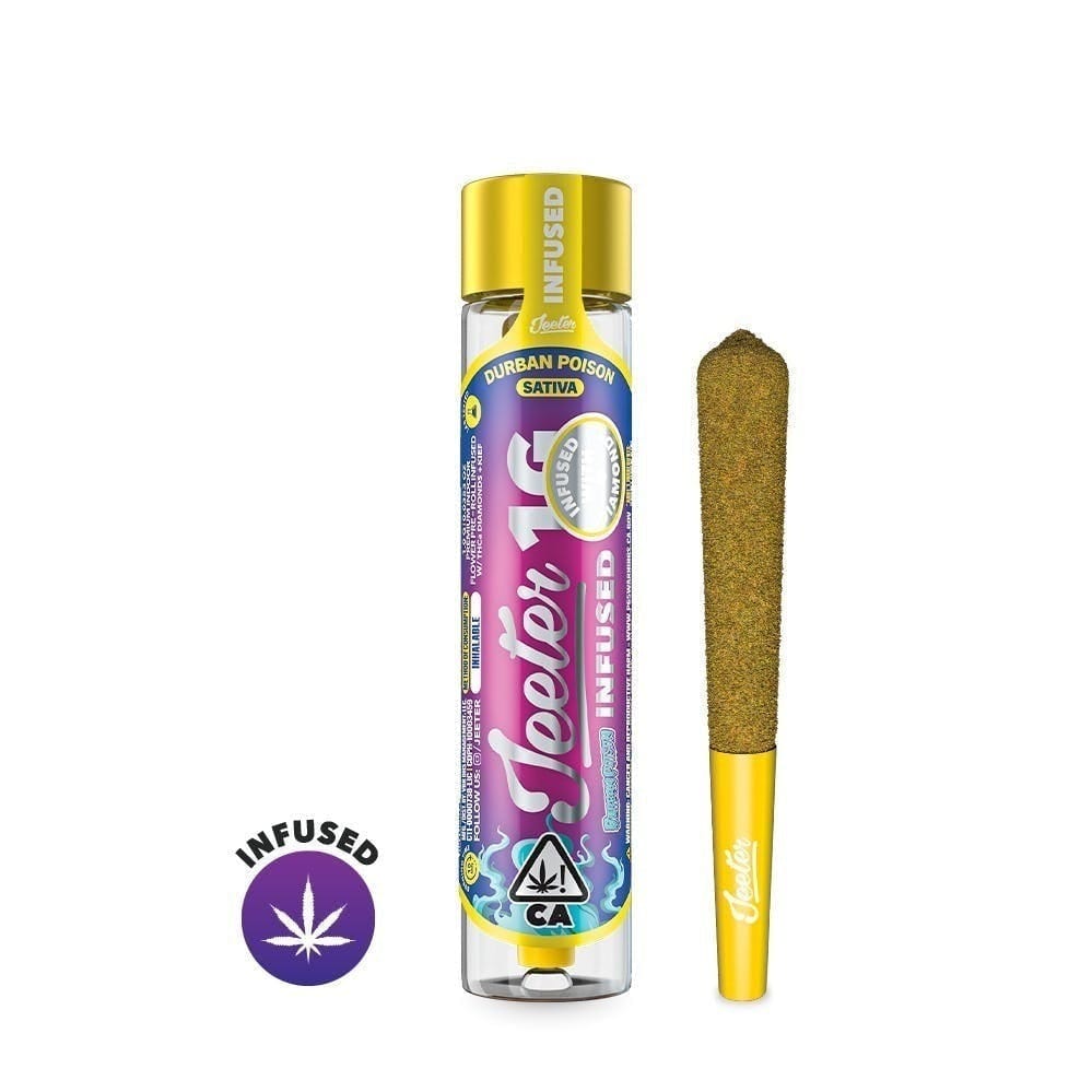 DURBAN POISON 1G INFUSED - Jeeter -  - $14 - Pre-Roll Infused