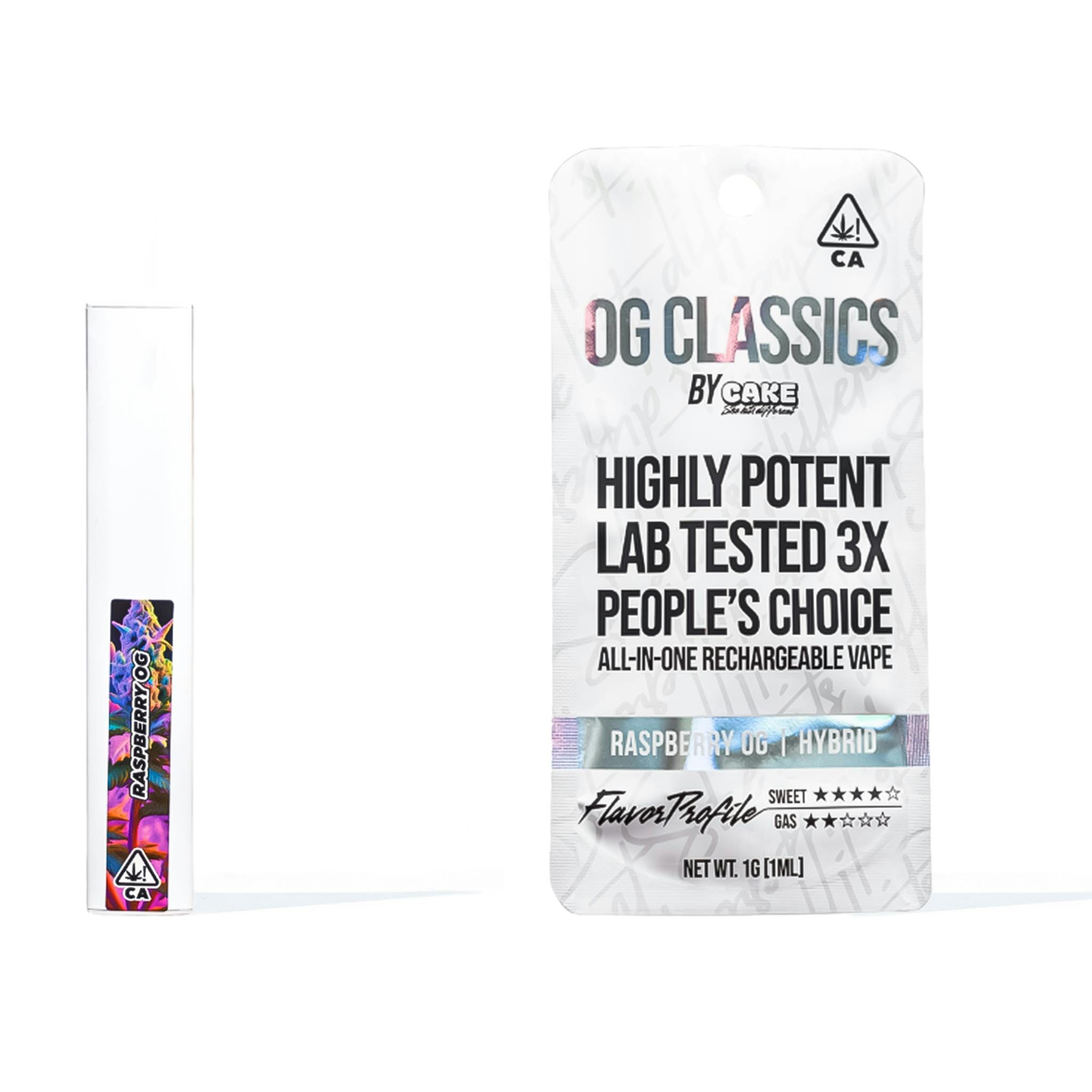 RASPBERRY OG 1G OG CLASSIC AIO - CAKE -  - $16.50 - Vape