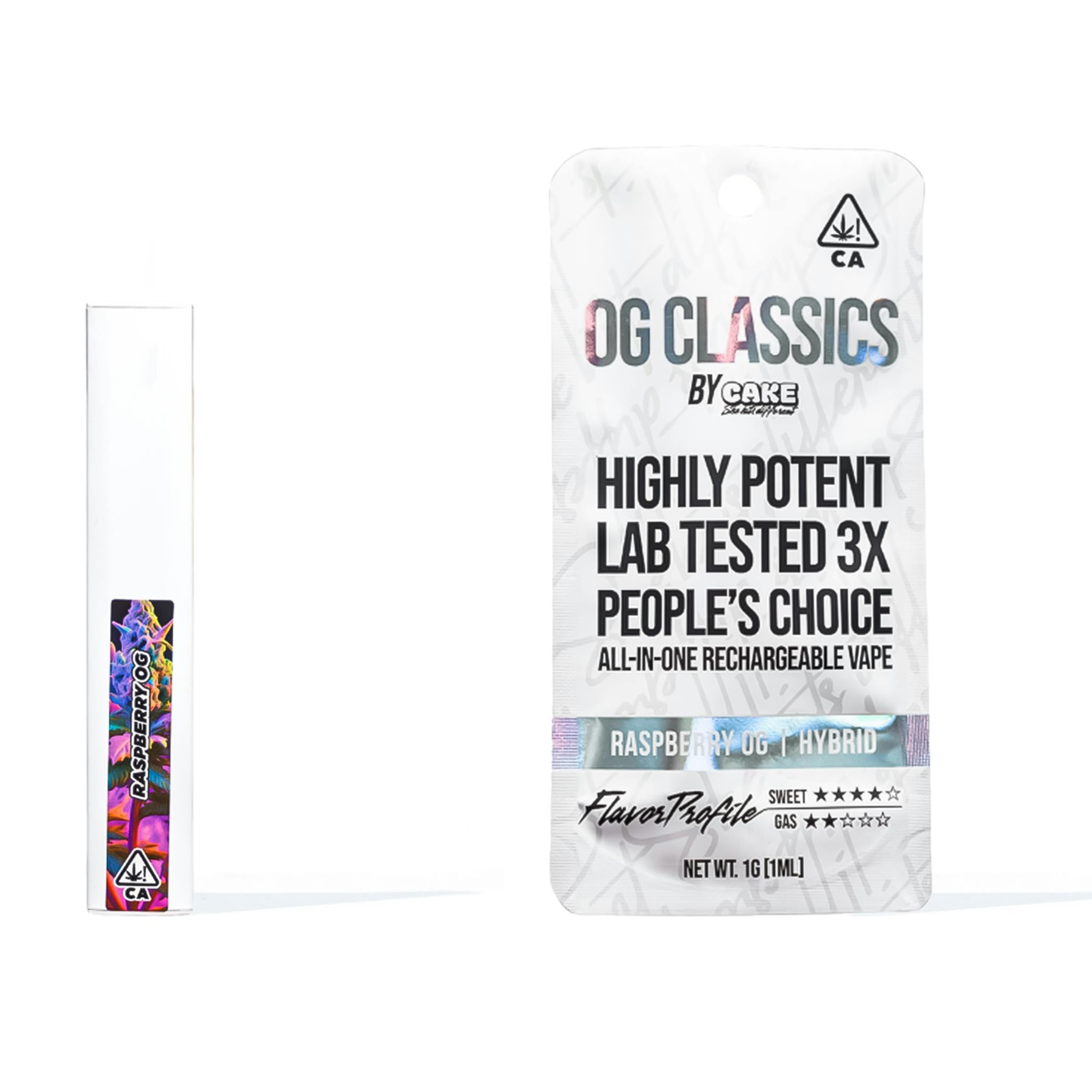 RASPBERRY OG 1G OG CLASSIC AIO - CAKE - - $16.50 - Vape